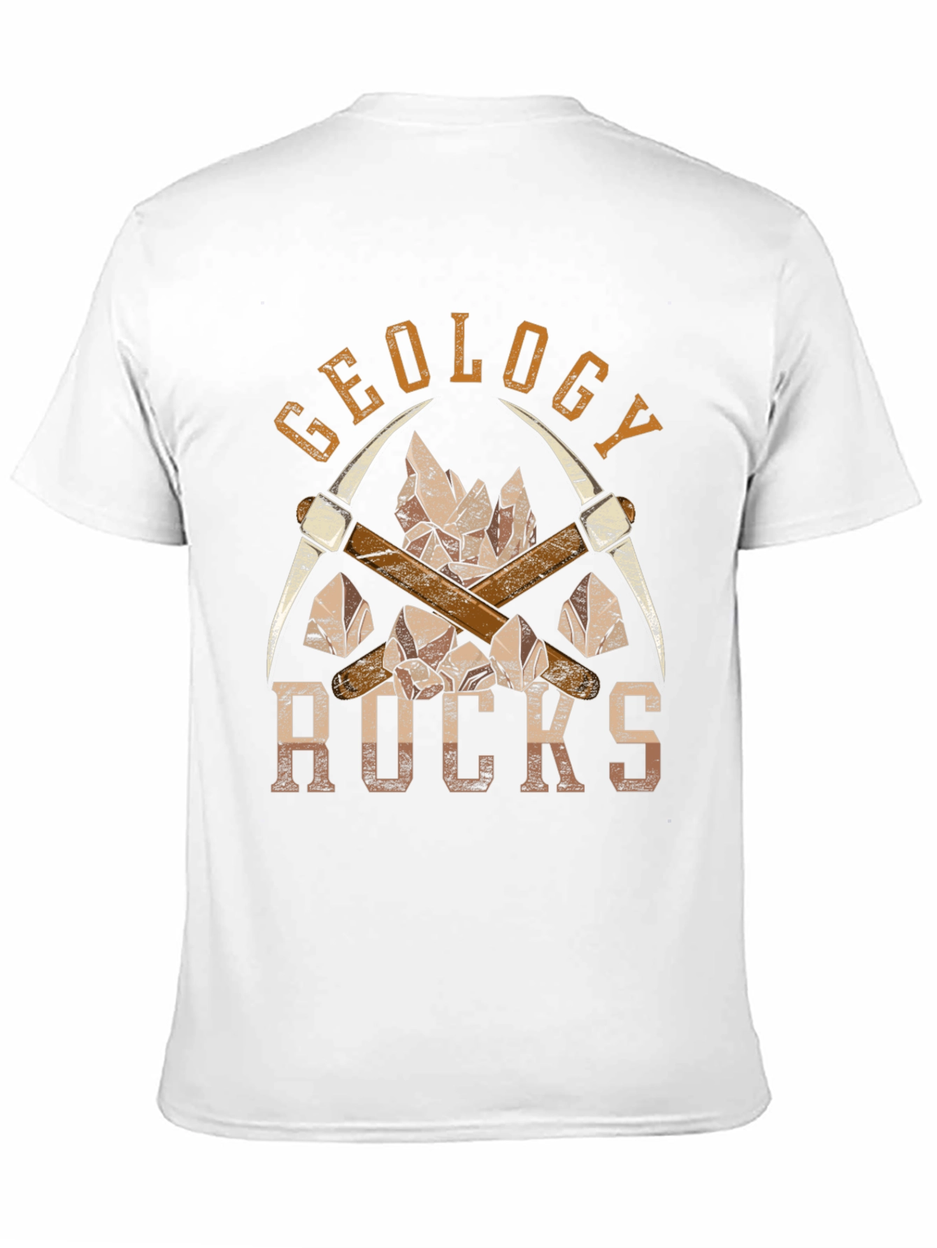 Geology Rocks T-Shirt - Pickaxe & Crystal Design