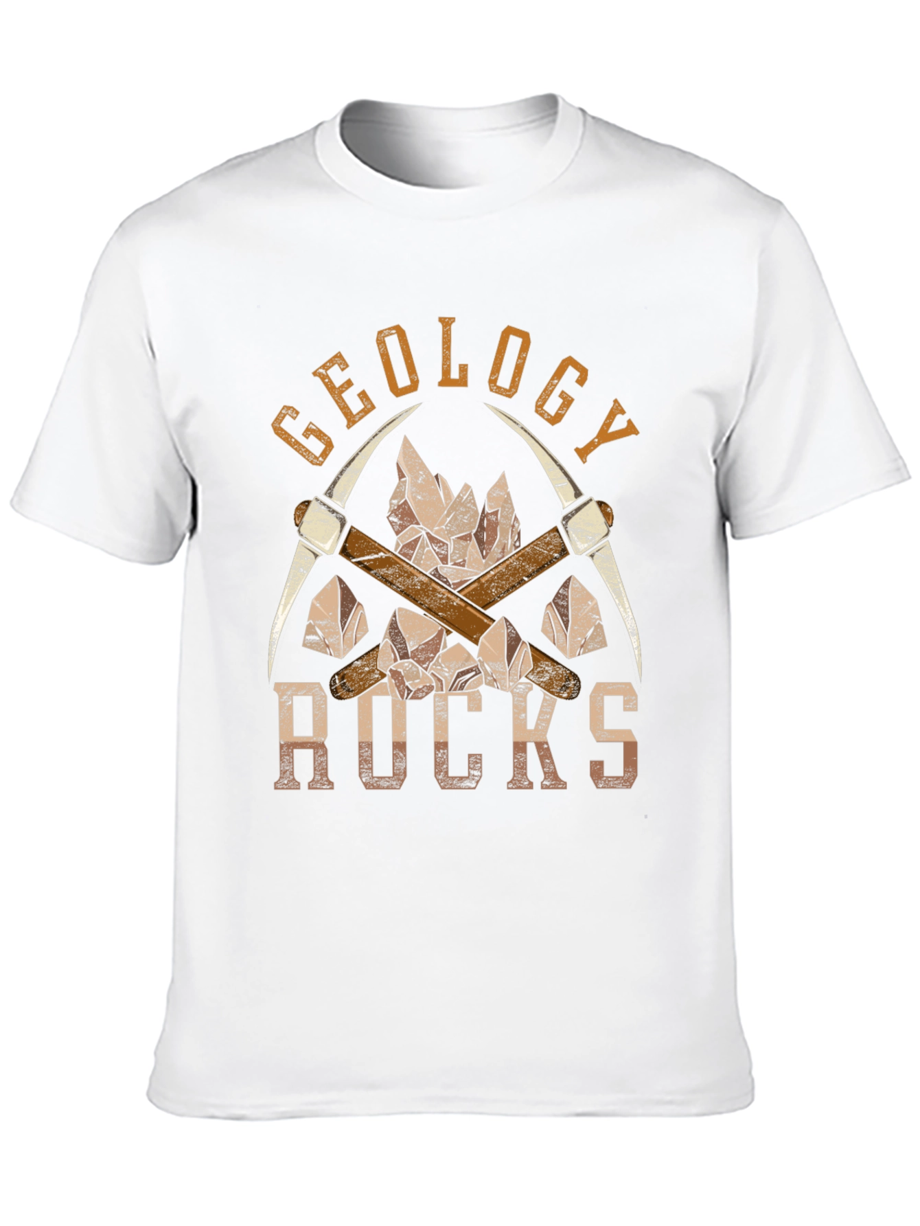 Geology Rocks T-Shirt - Pickaxe & Crystal Design