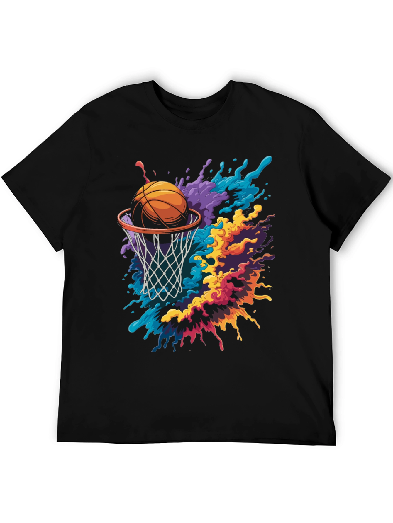 Basketball Splash Graphic Tee - Modern Sportswear