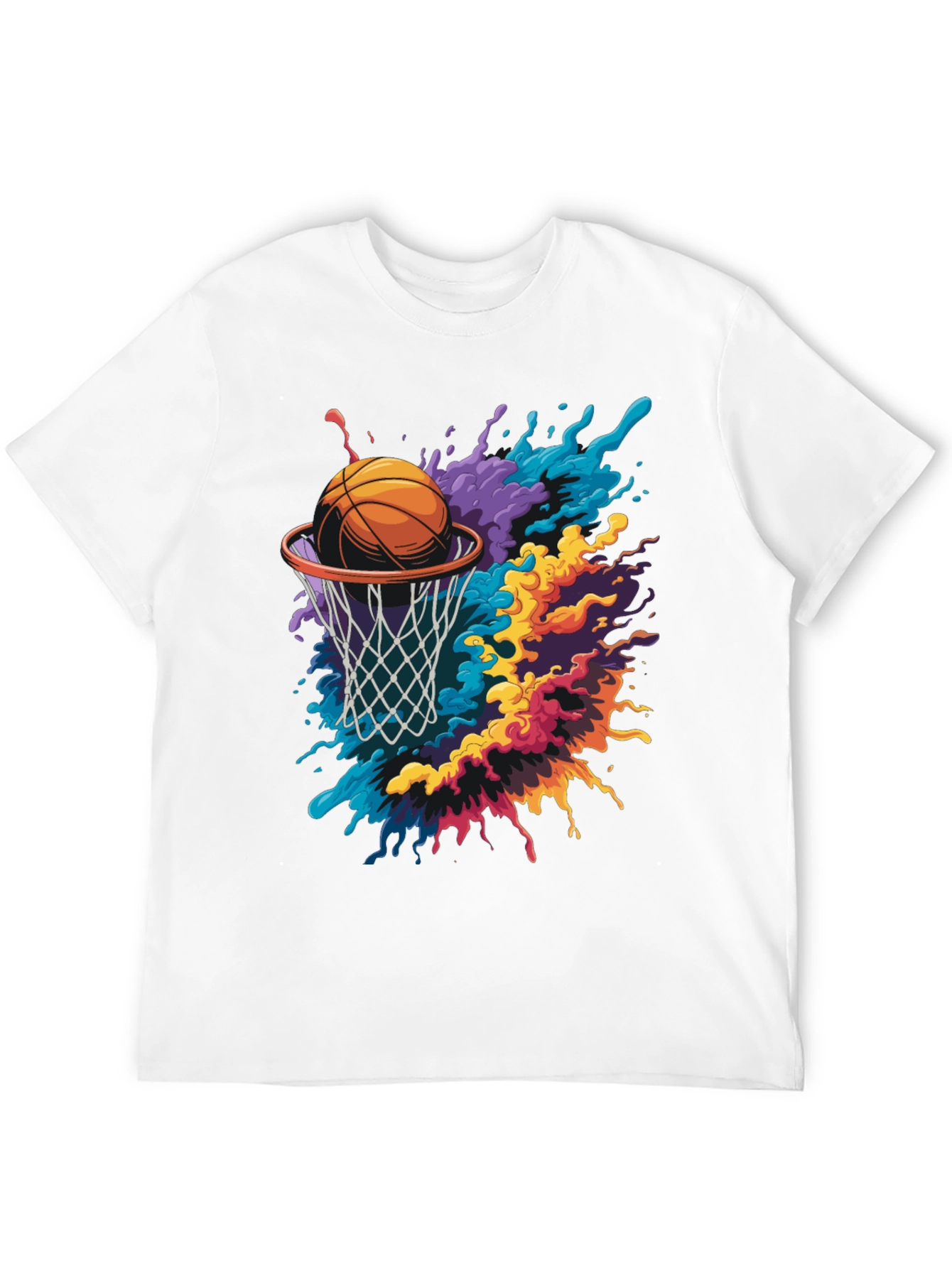 Basketball Splash Graphic Tee - Modern Sportswear