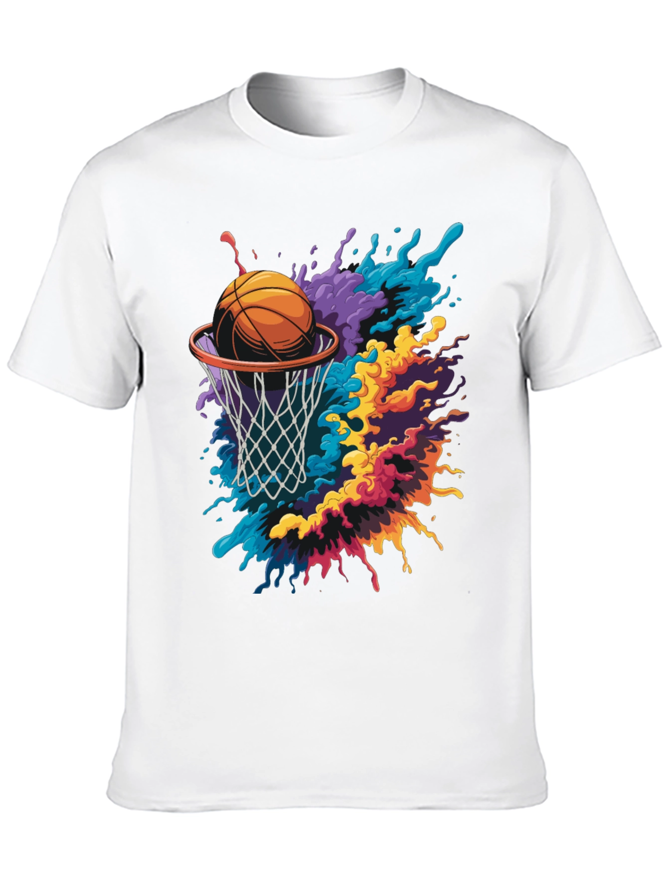 Basketball Splash Graphic Tee - Modern Sportswear