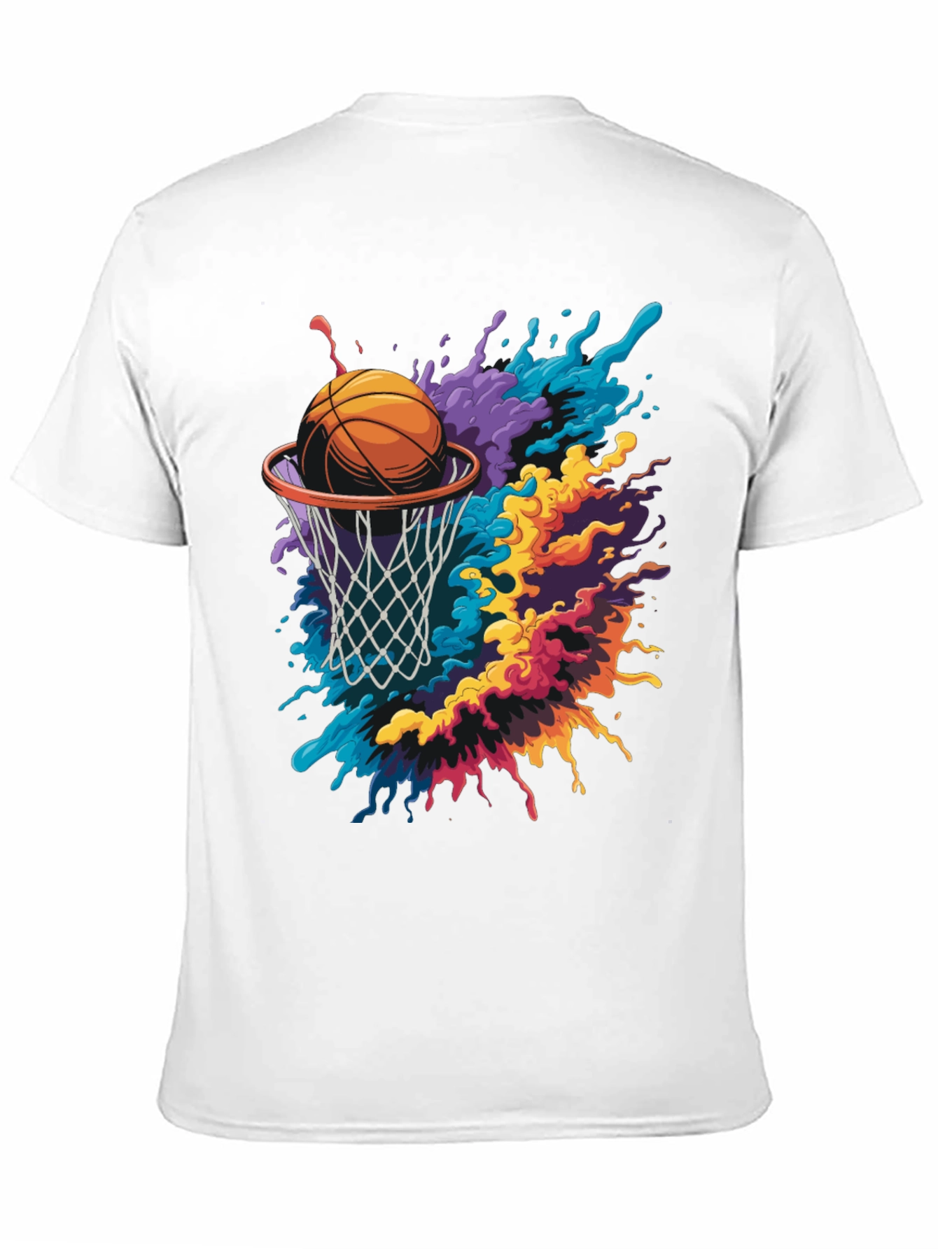 Basketball Splash Graphic Tee - Modern Sportswear