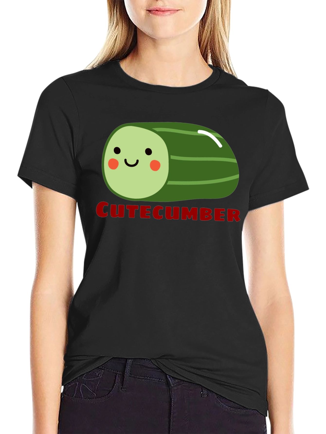 CuteCumber Black T-Shirt