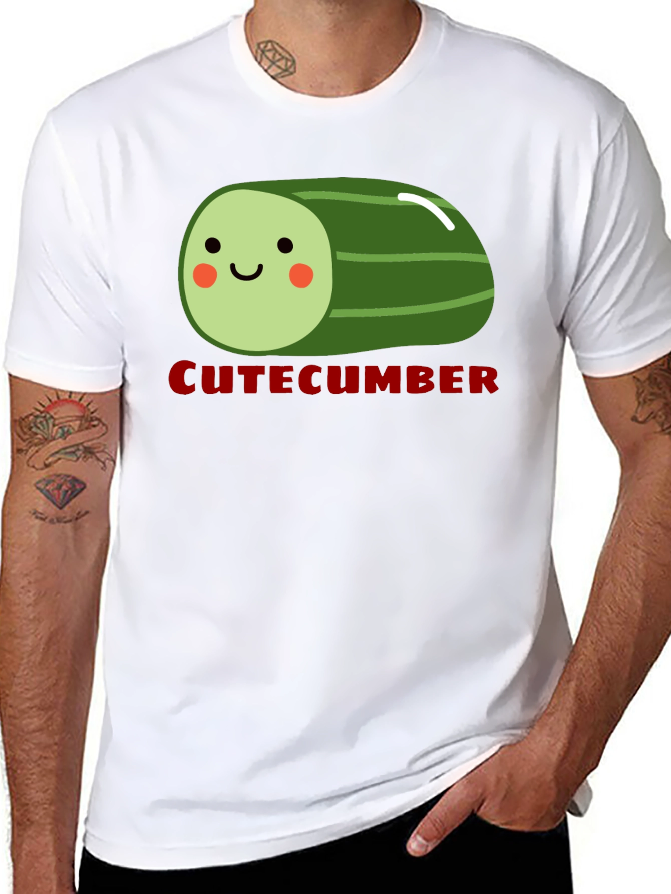 CuteCumber Black T-Shirt