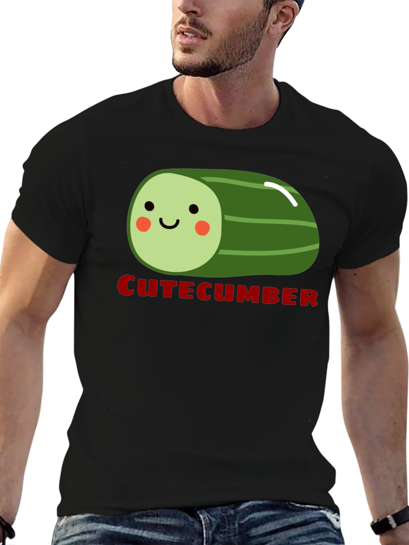 CuteCumber Black T-Shirt