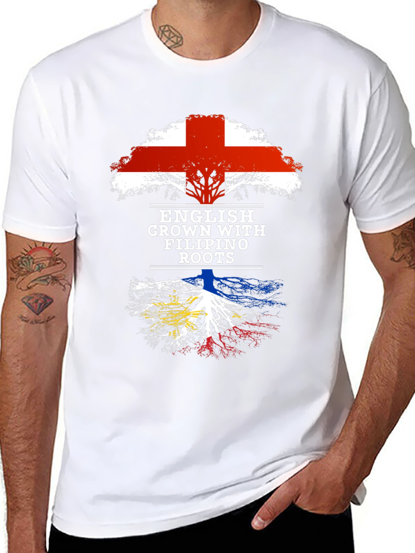 English Grown with Filipino Roots T-Shirt