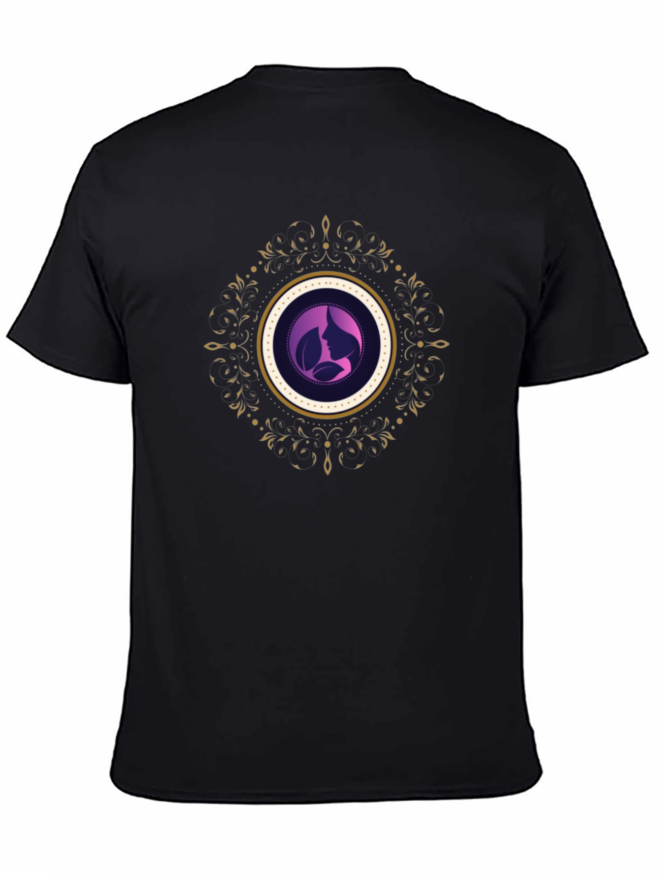 Elegant Silhouette Graphic Tee - Black