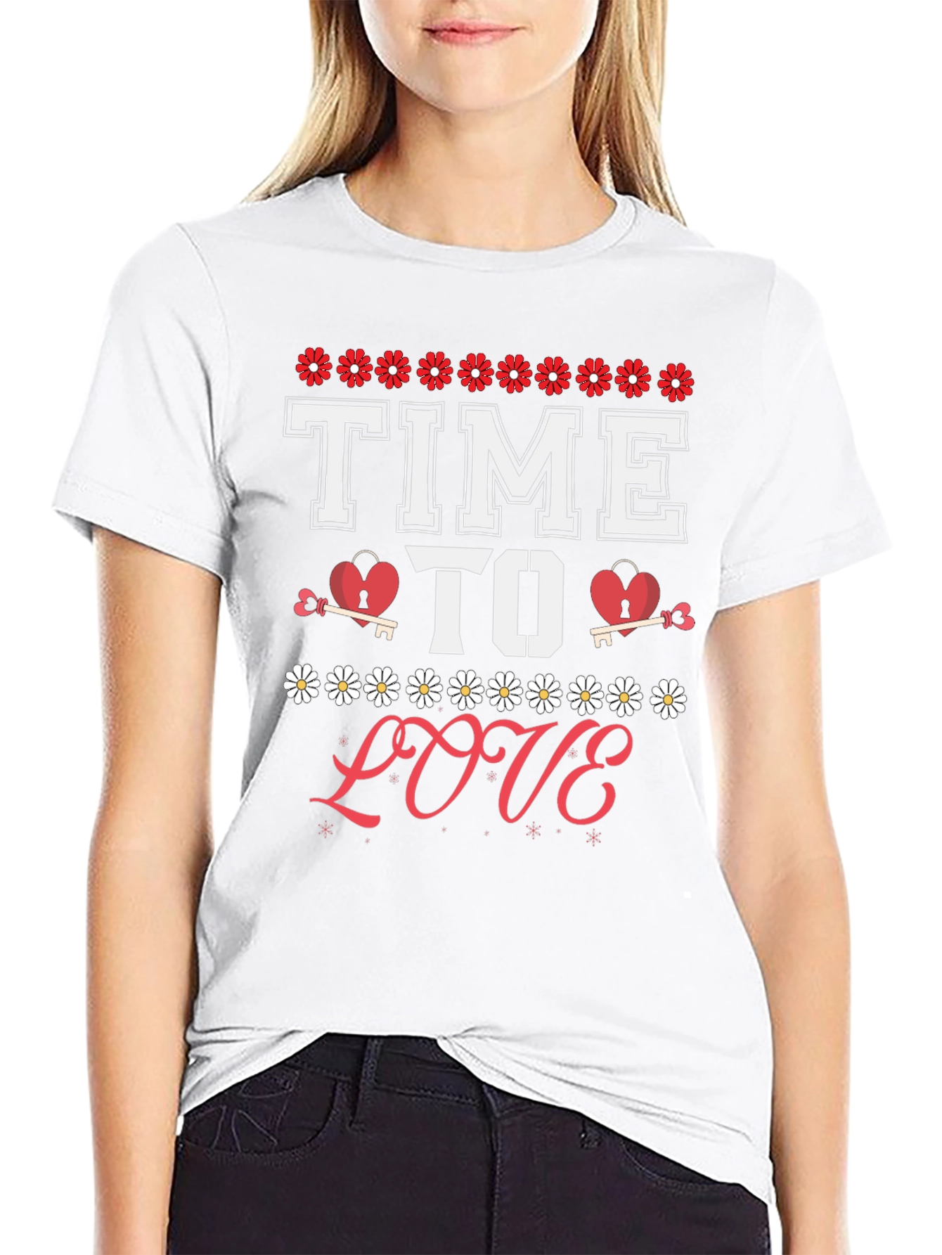 Time To Love Graphic Tee - Valentines Day