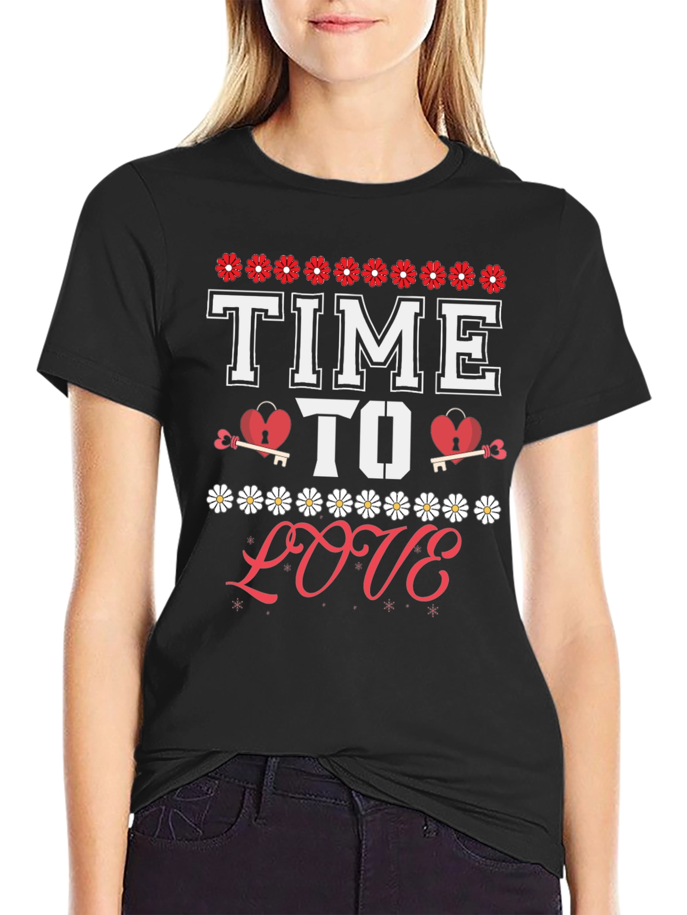 Time To Love Graphic Tee - Valentines Day
