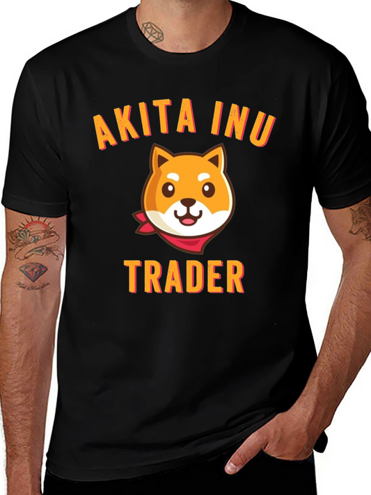 Akita Inu Trader Black T-Shirt