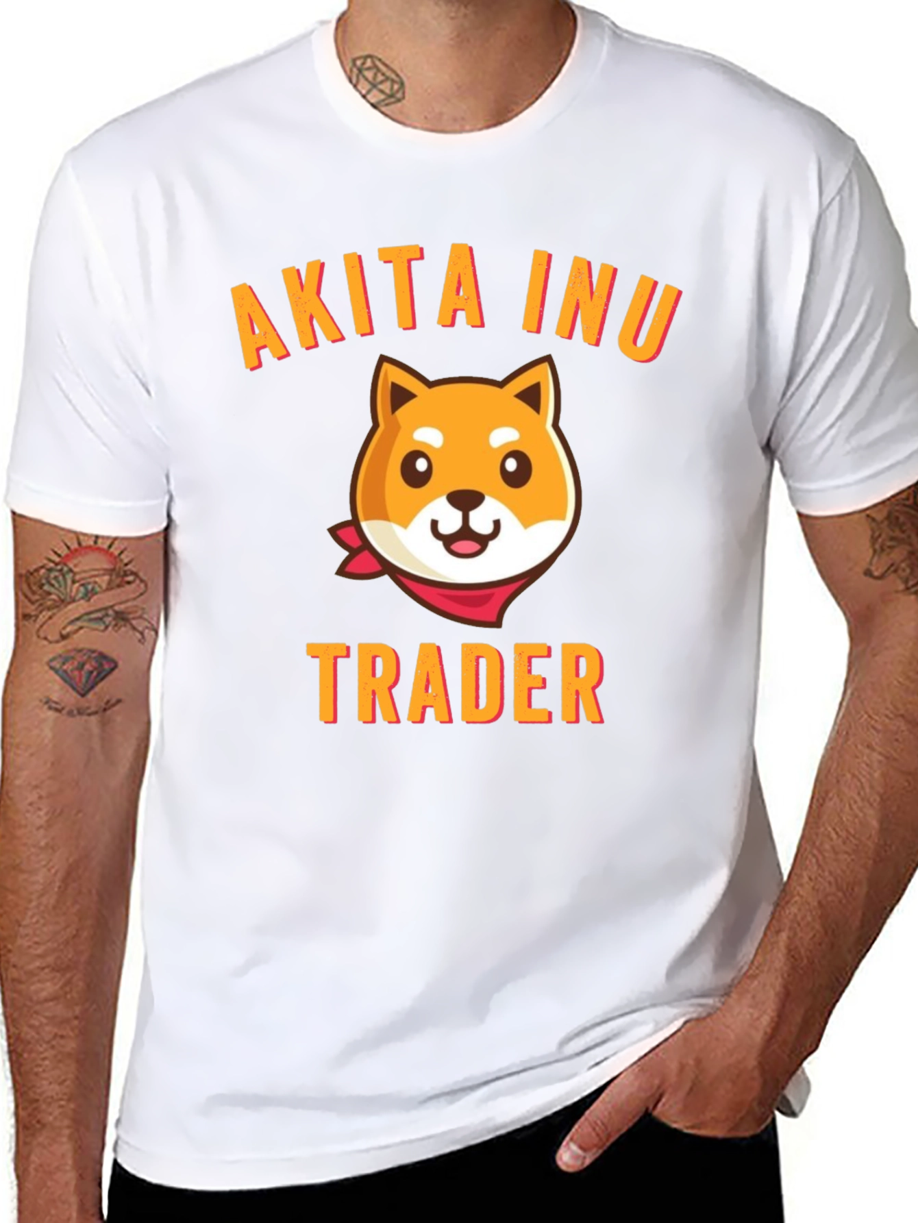 Akita Inu Trader Black T-Shirt
