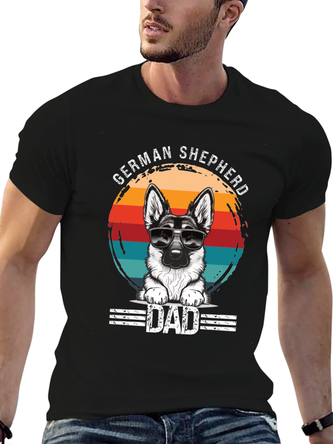 German Shepherd Dad Graphic Tee