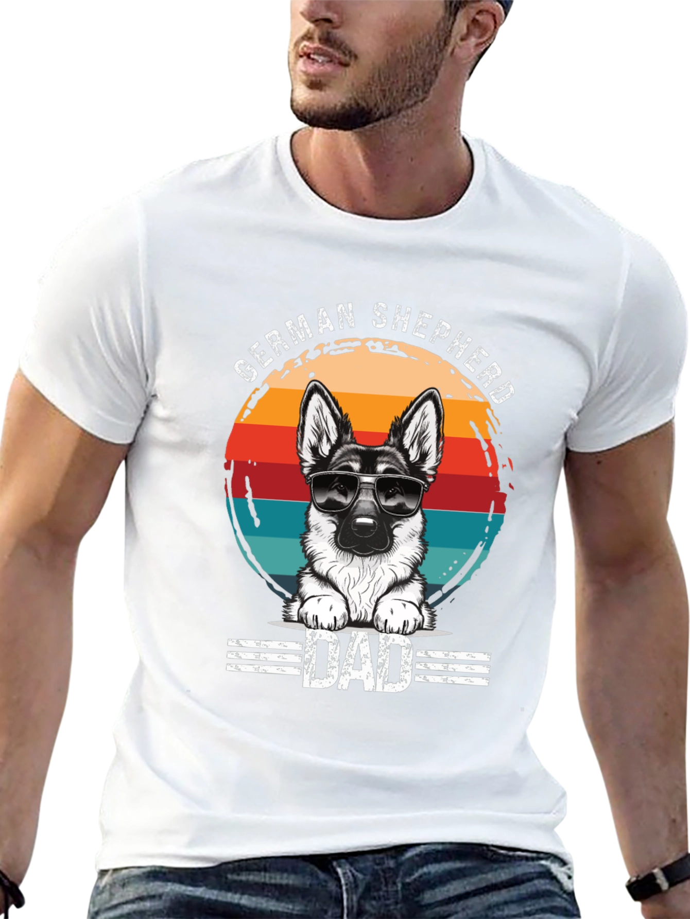 German Shepherd Dad Graphic Tee