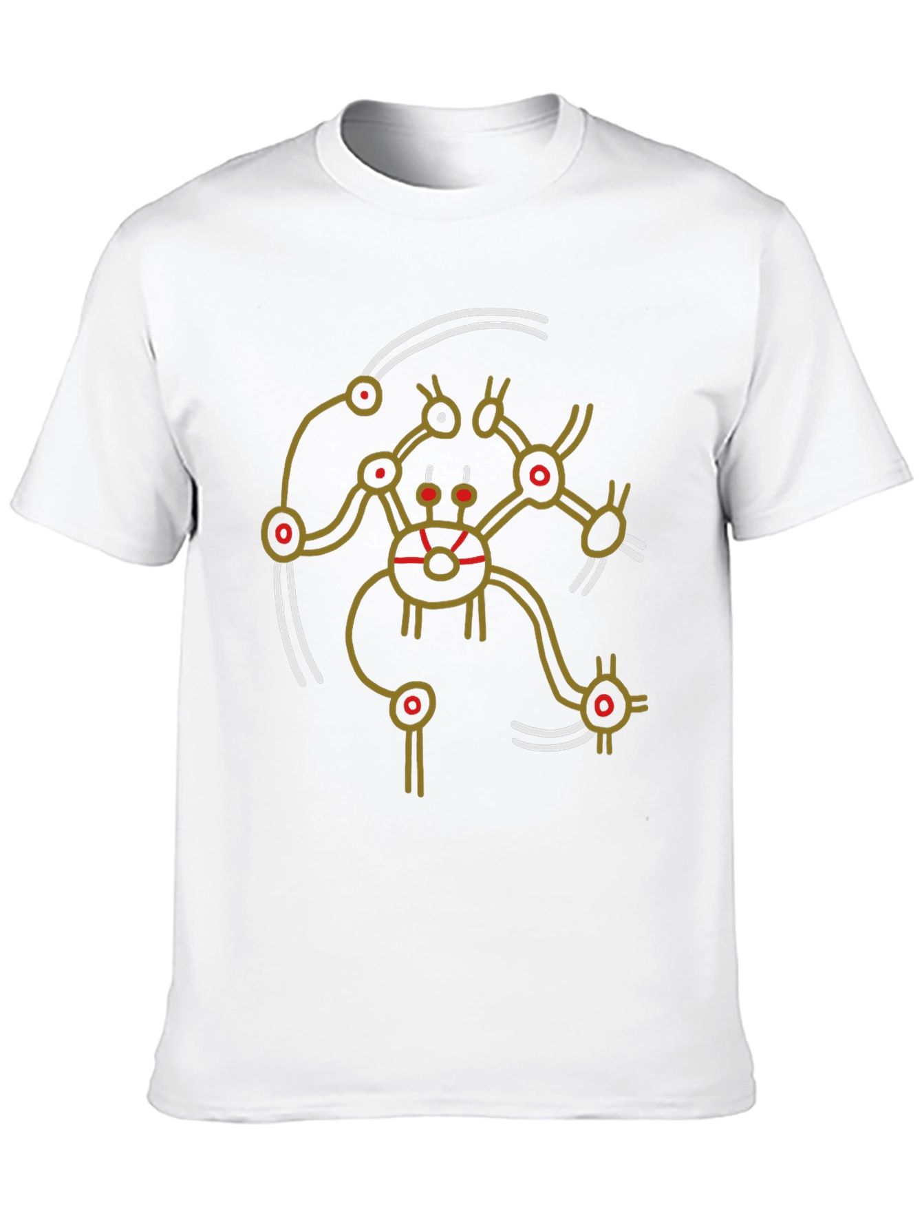 Abstract Graphic Print Tee - Unique Design