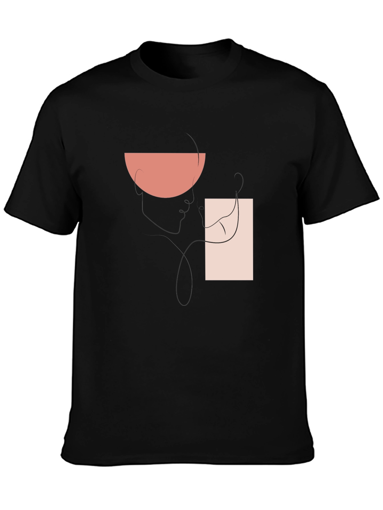 Abstract Graphic Print T-Shirt - Modern Style
