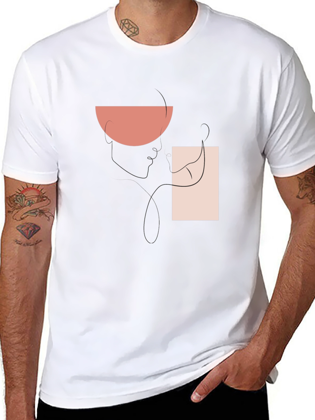 Abstract Graphic Print T-Shirt - Modern Style