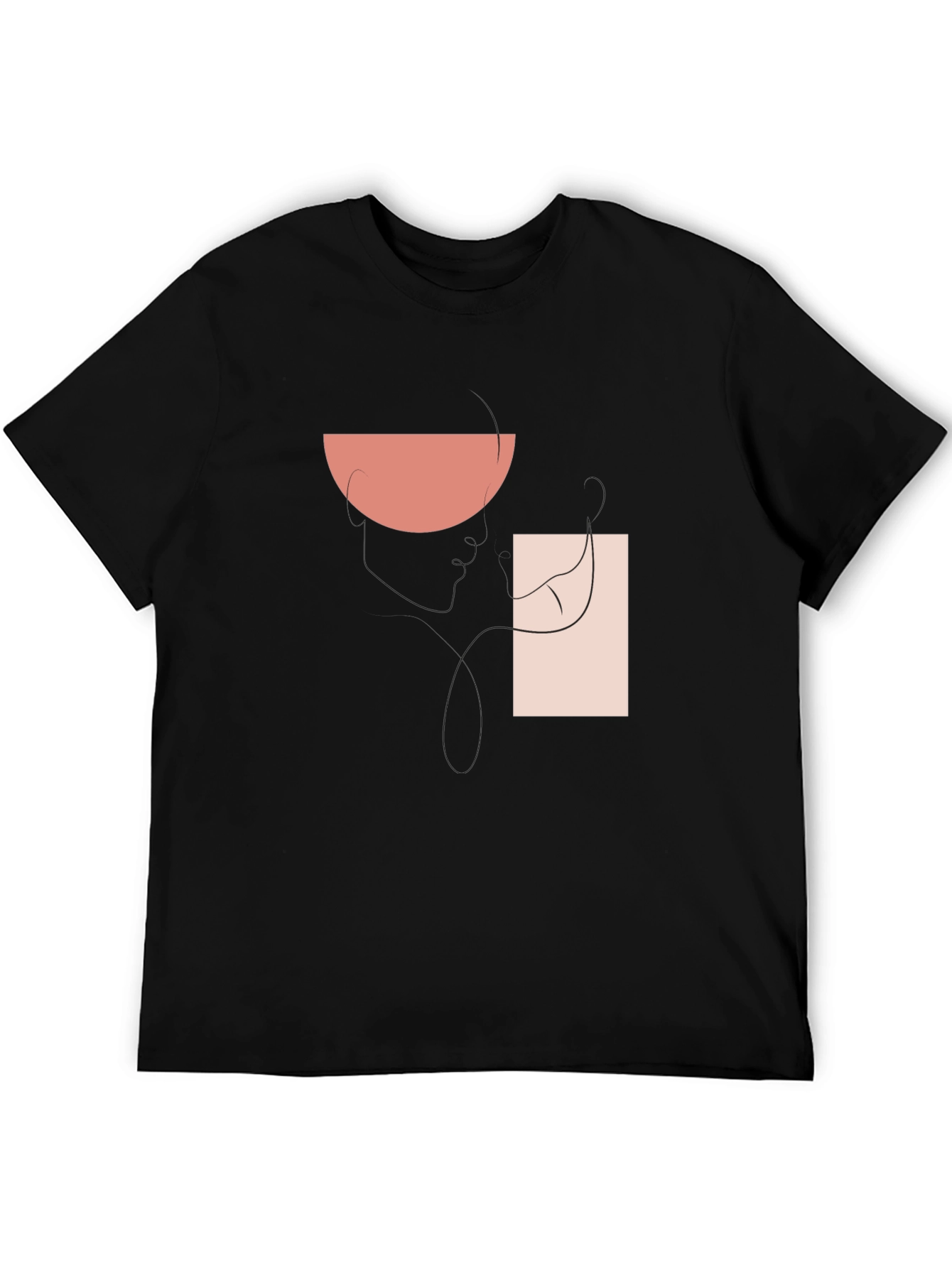 Abstract Graphic Print T-Shirt - Modern Style