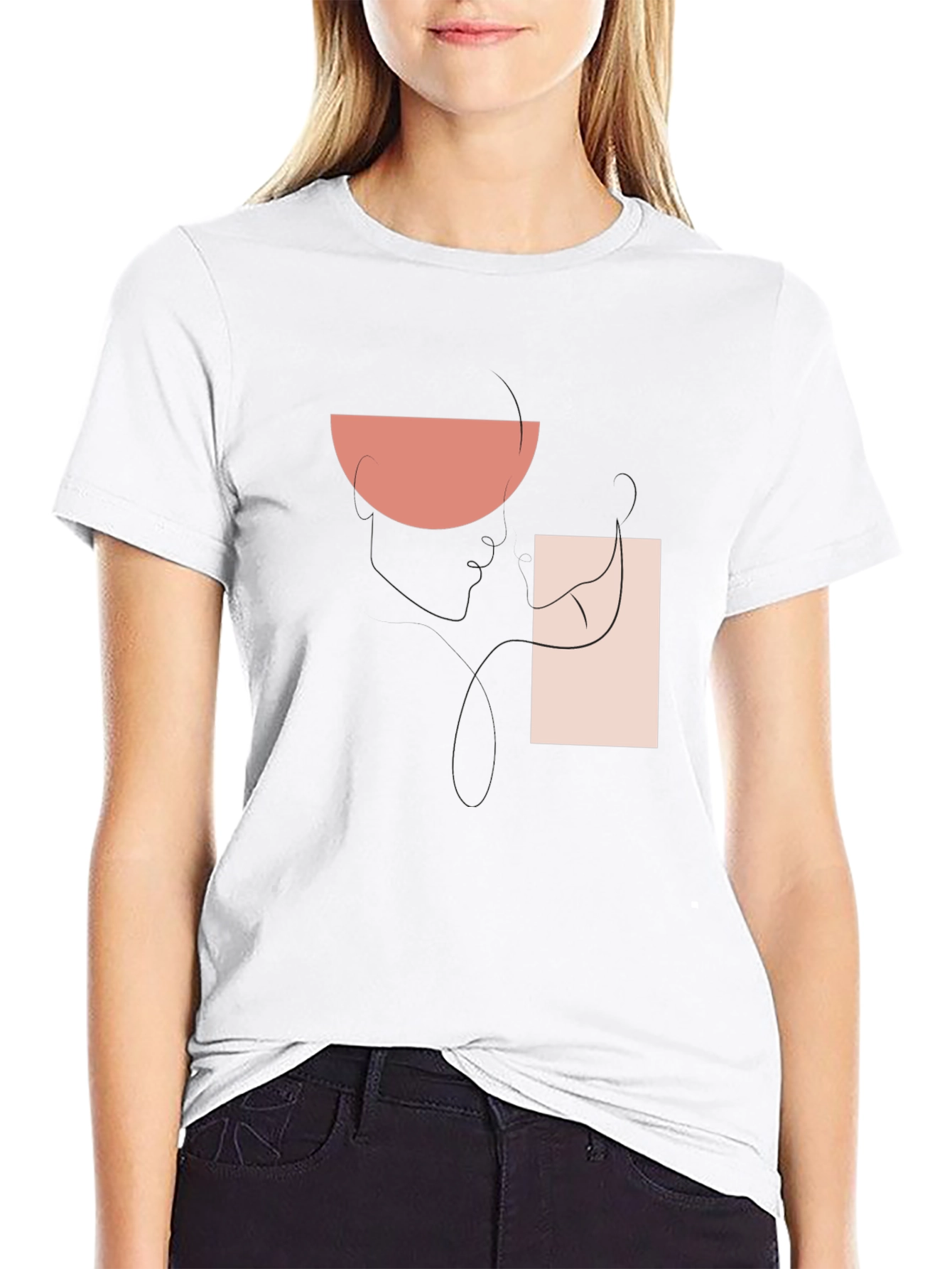 Abstract Graphic Print T-Shirt - Modern Style
