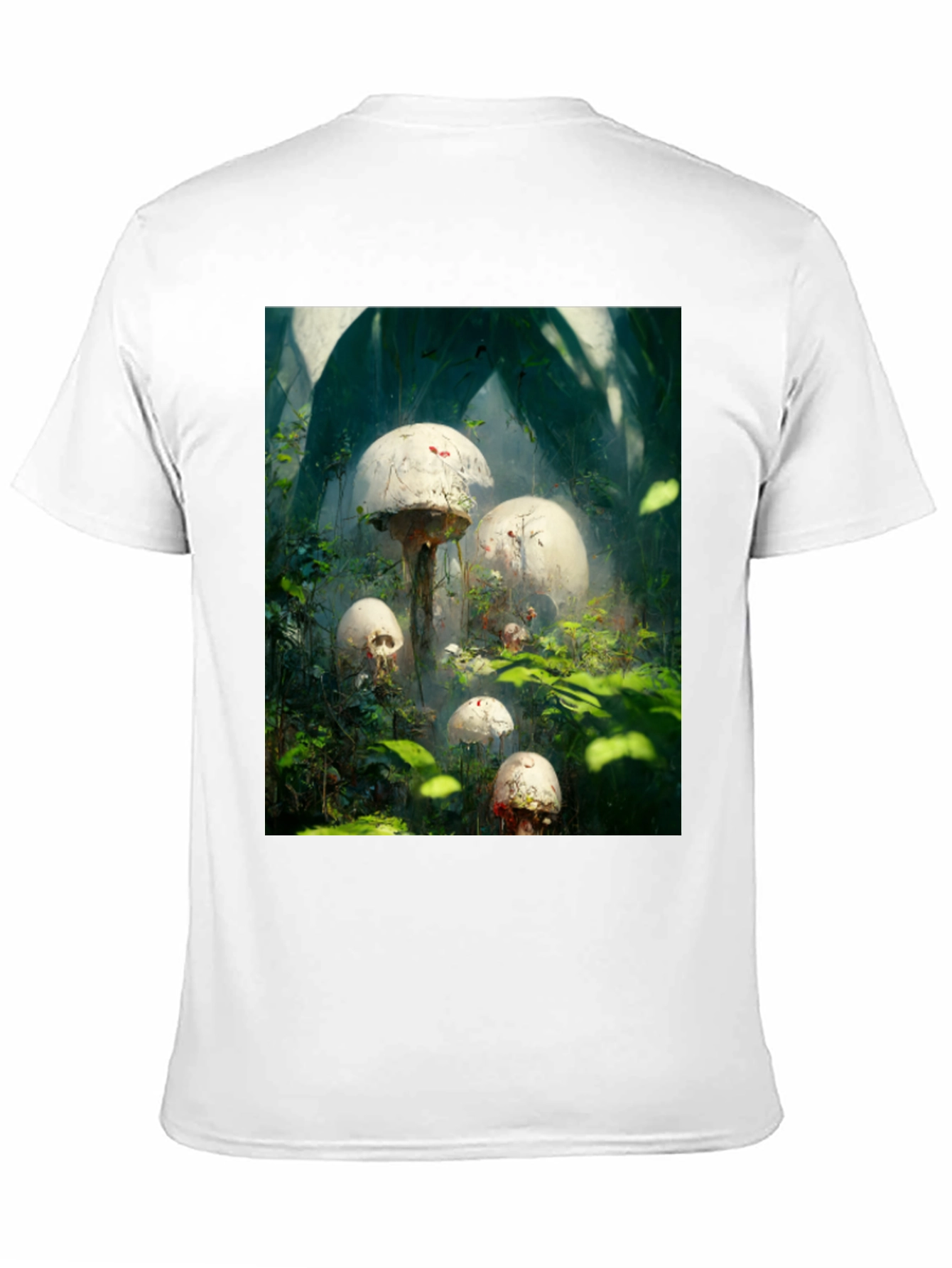 Mystic Mushroom Garden Black T-Shirt