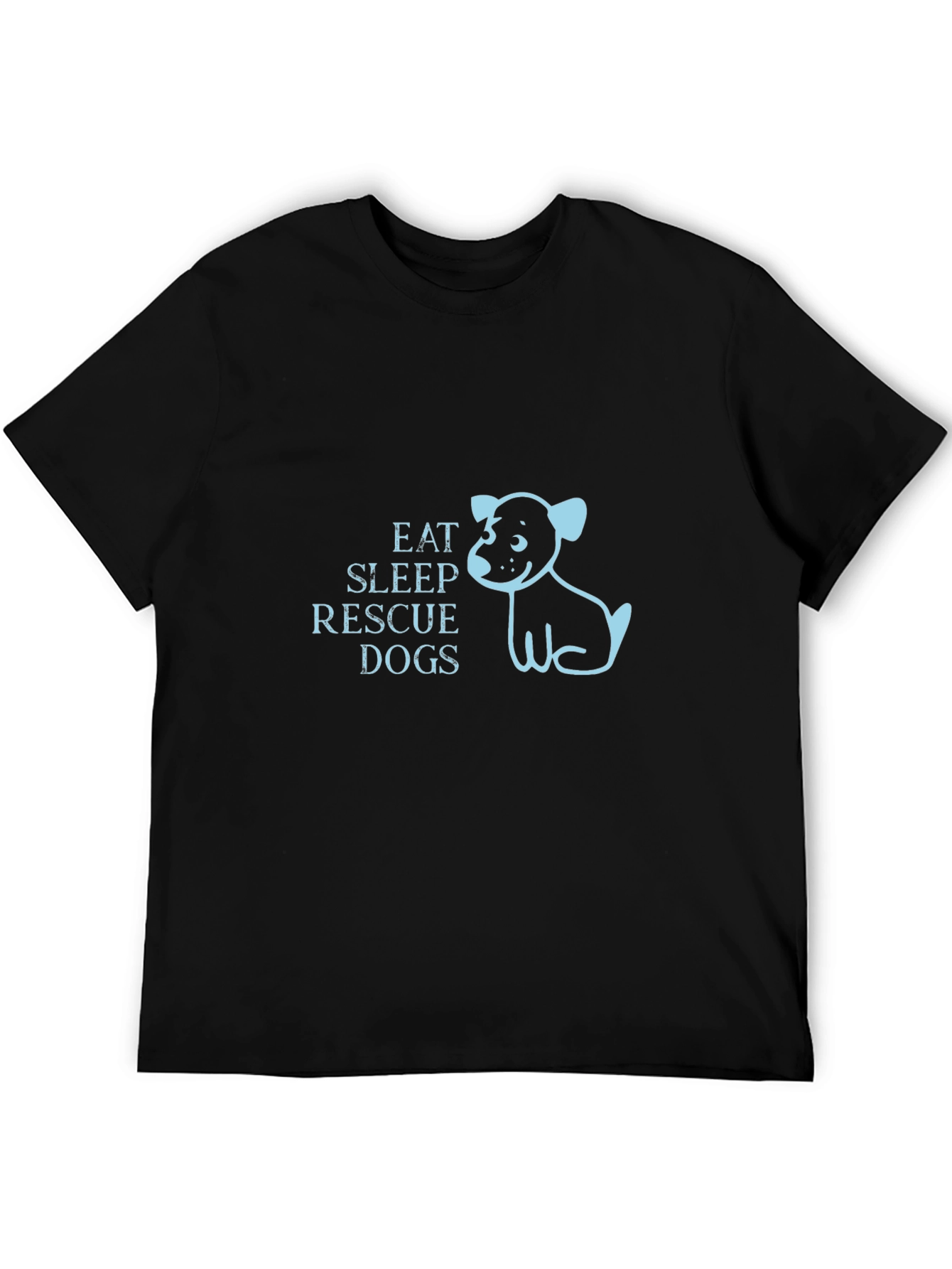 Eat Sleep Rescue Dogs Graphic T-Shirt
