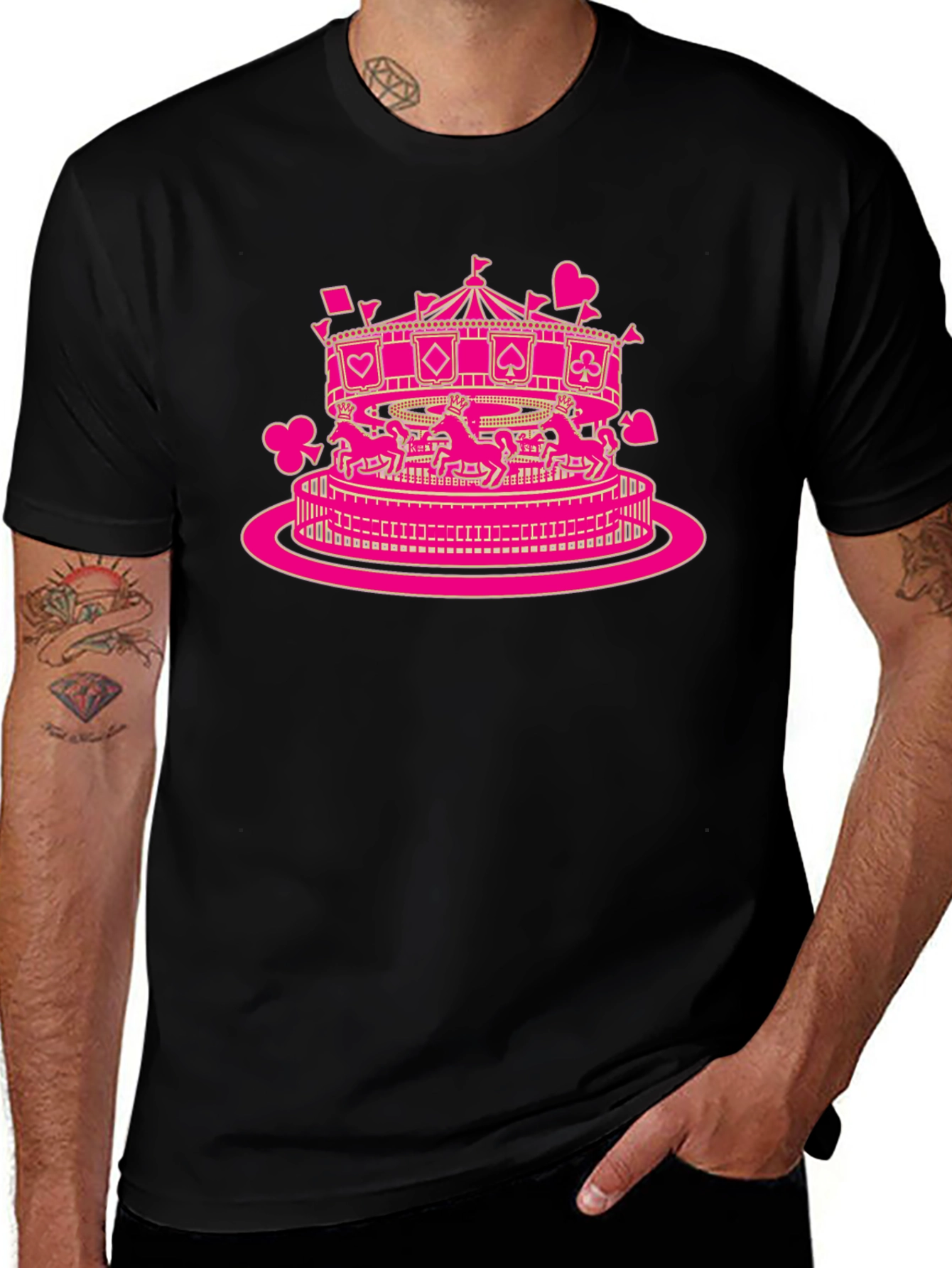 Carousel Graphic Tee - Quirky Print