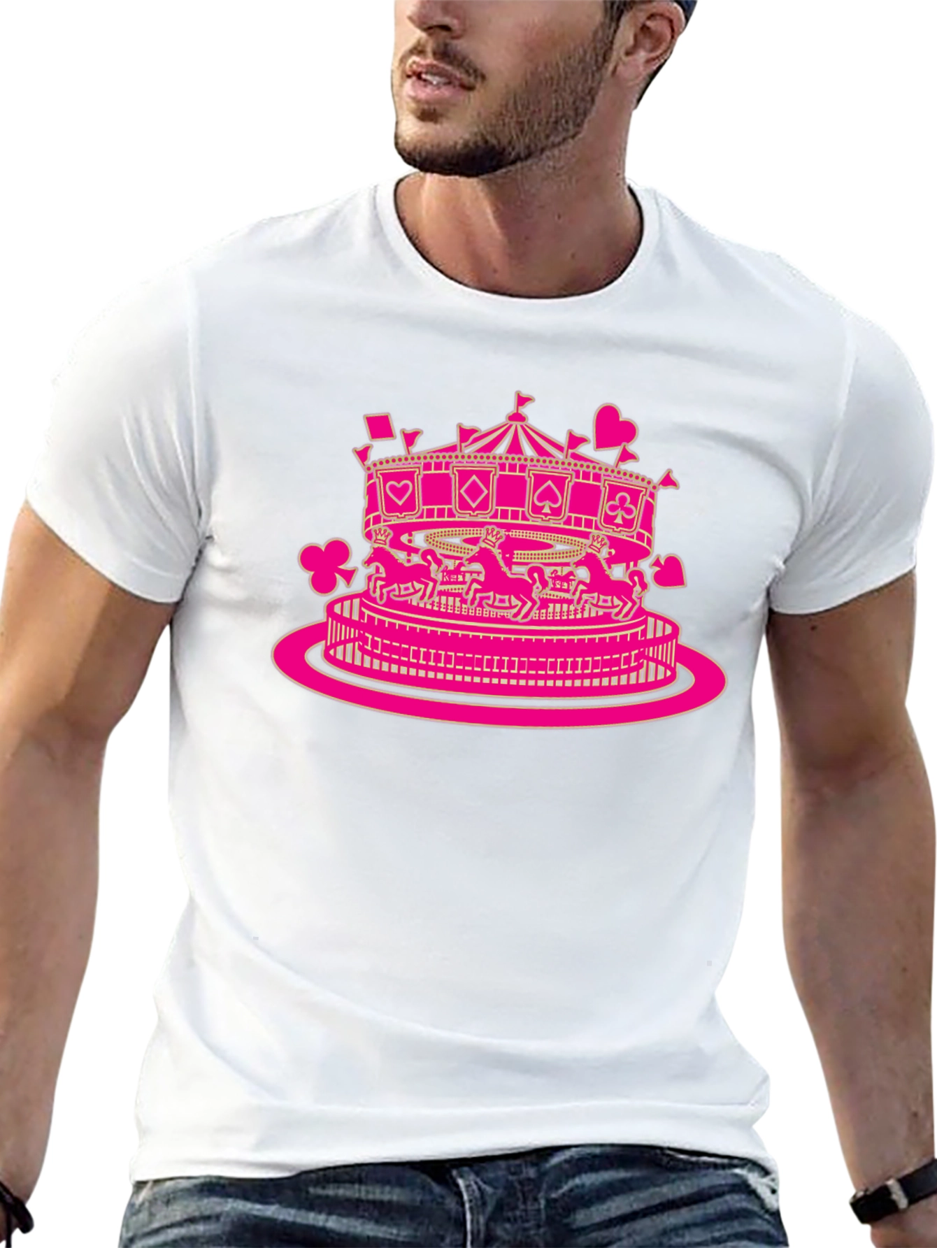 Carousel Graphic Tee - Quirky Print