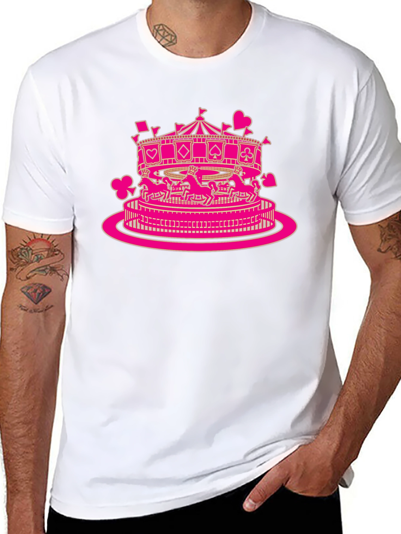 Carousel Graphic Tee - Quirky Print