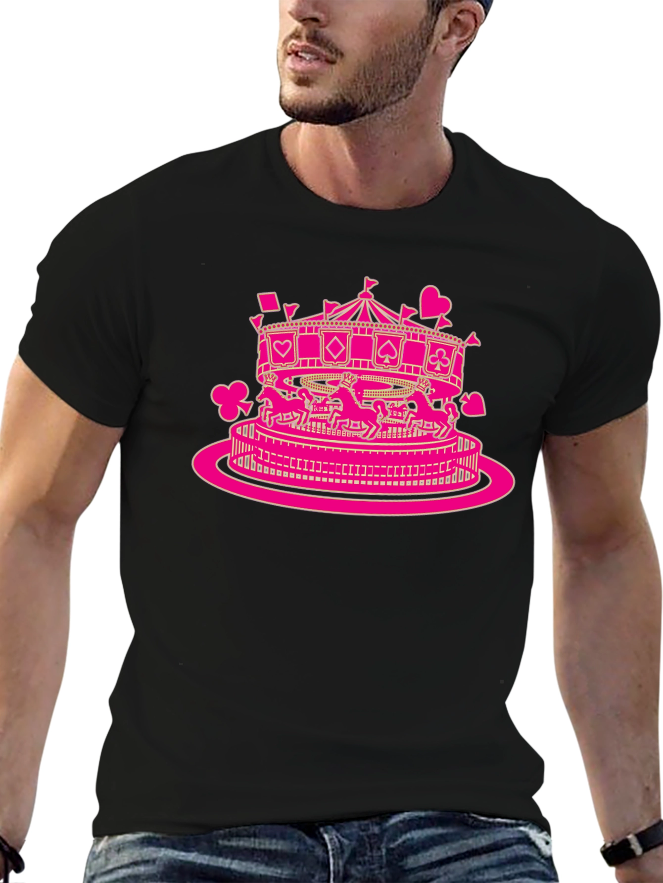Carousel Graphic Tee - Quirky Print