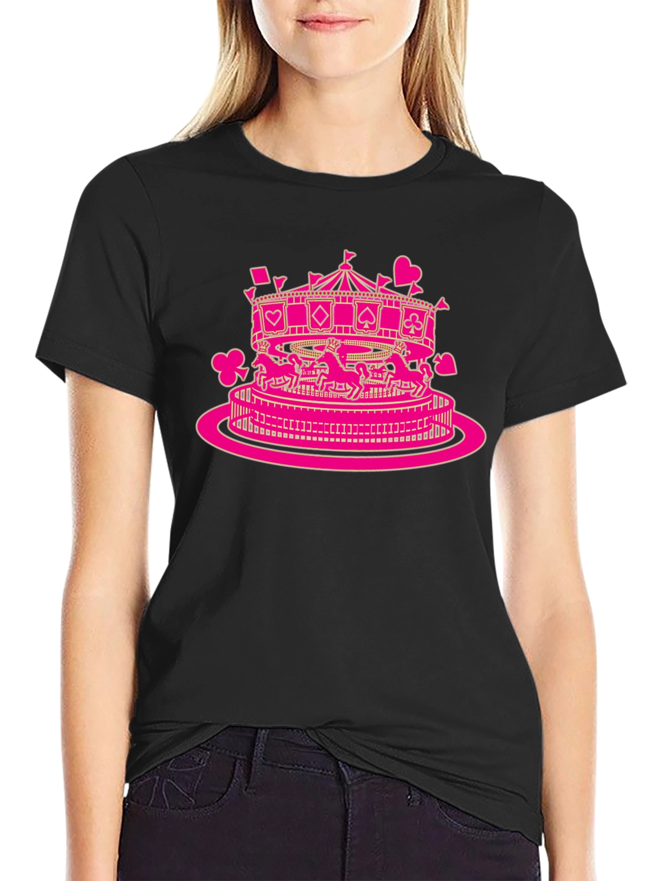 Carousel Graphic Tee - Quirky Print