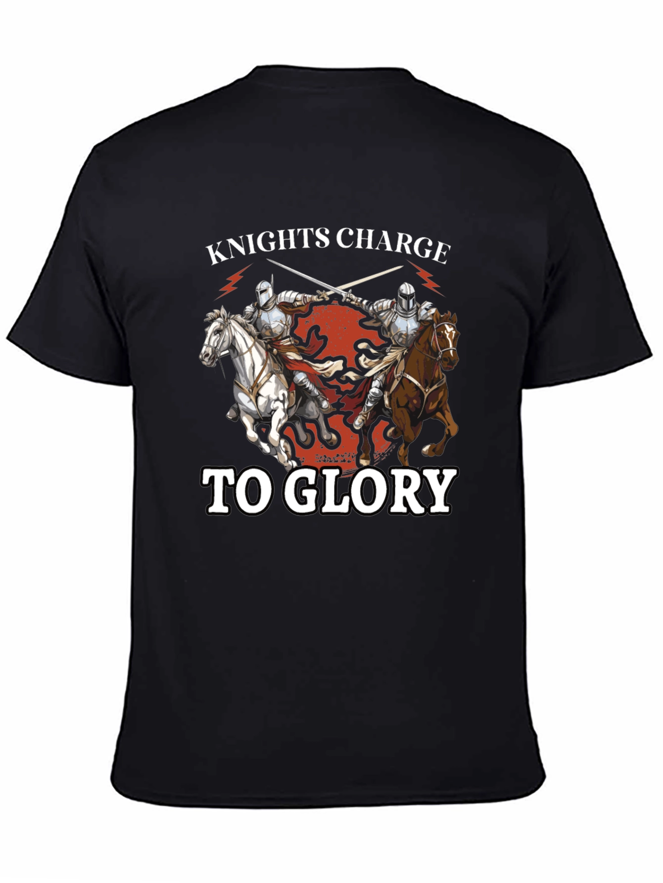 Knights Charge to Glory T-Shirt - Medieval Design