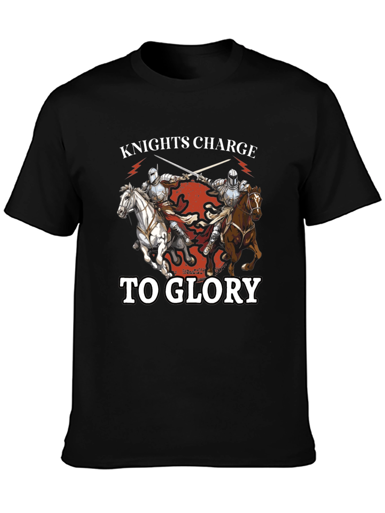 Knights Charge to Glory T-Shirt - Medieval Design