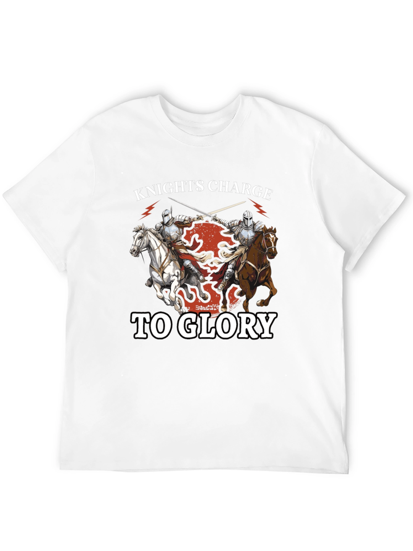 Knights Charge to Glory T-Shirt - Medieval Design