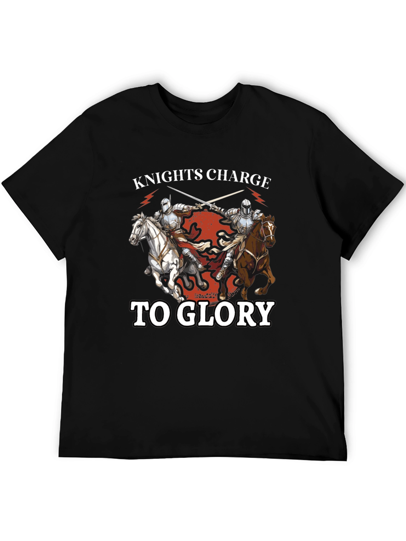 Knights Charge to Glory T-Shirt - Medieval Design