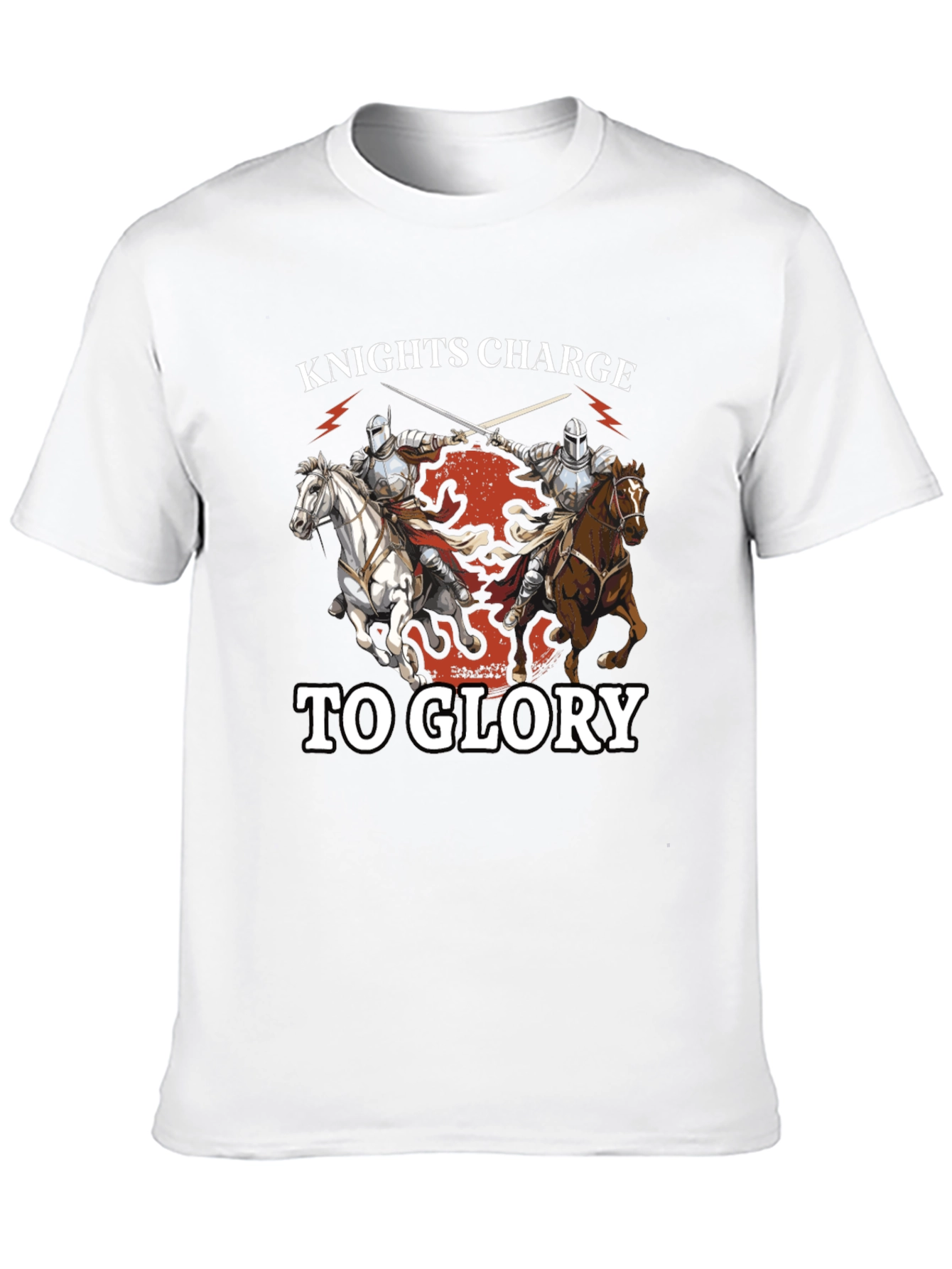 Knights Charge to Glory T-Shirt - Medieval Design