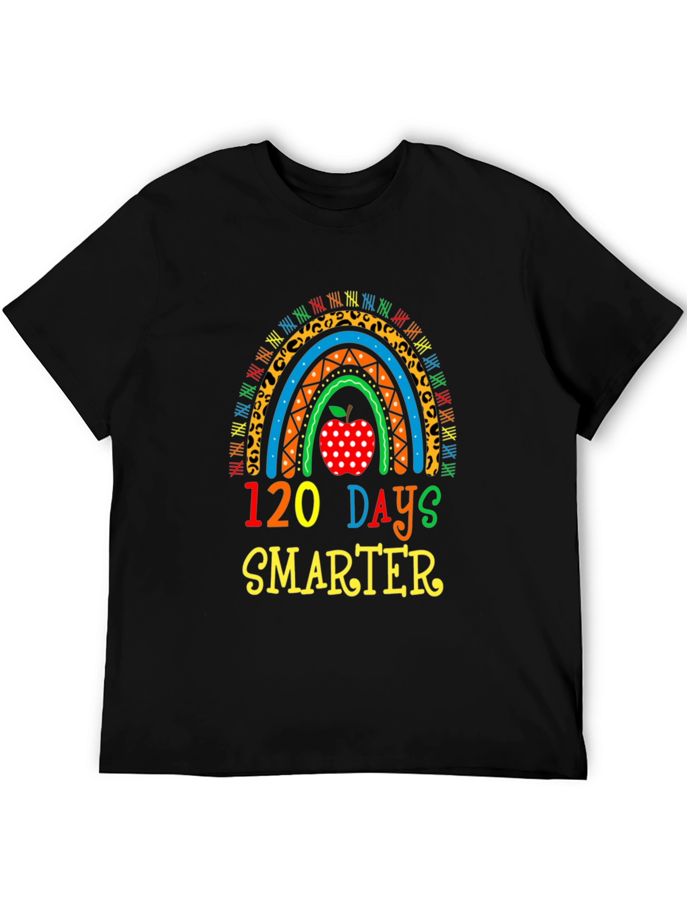 120 Days Smarter Teacher Rainbow T-Shirt