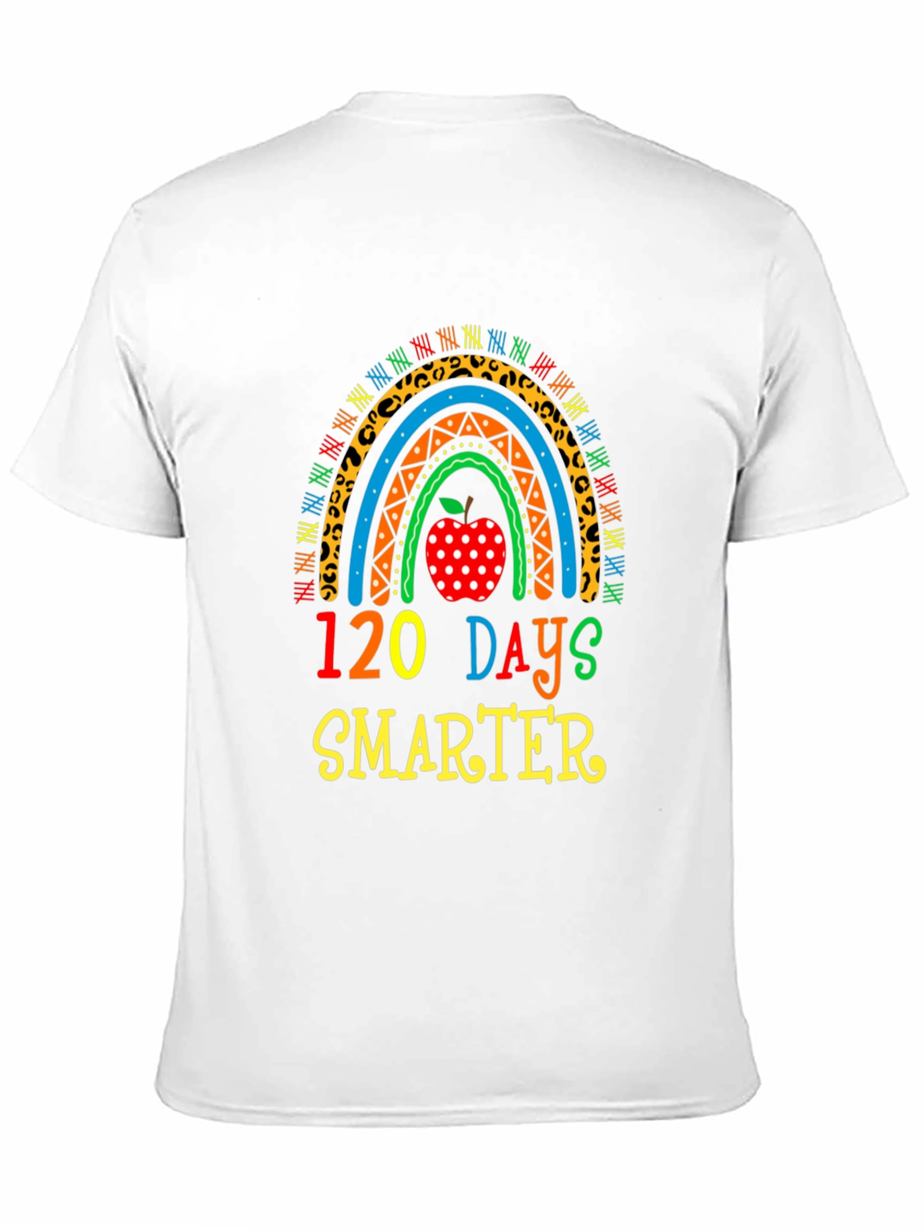 120 Days Smarter Teacher Rainbow T-Shirt