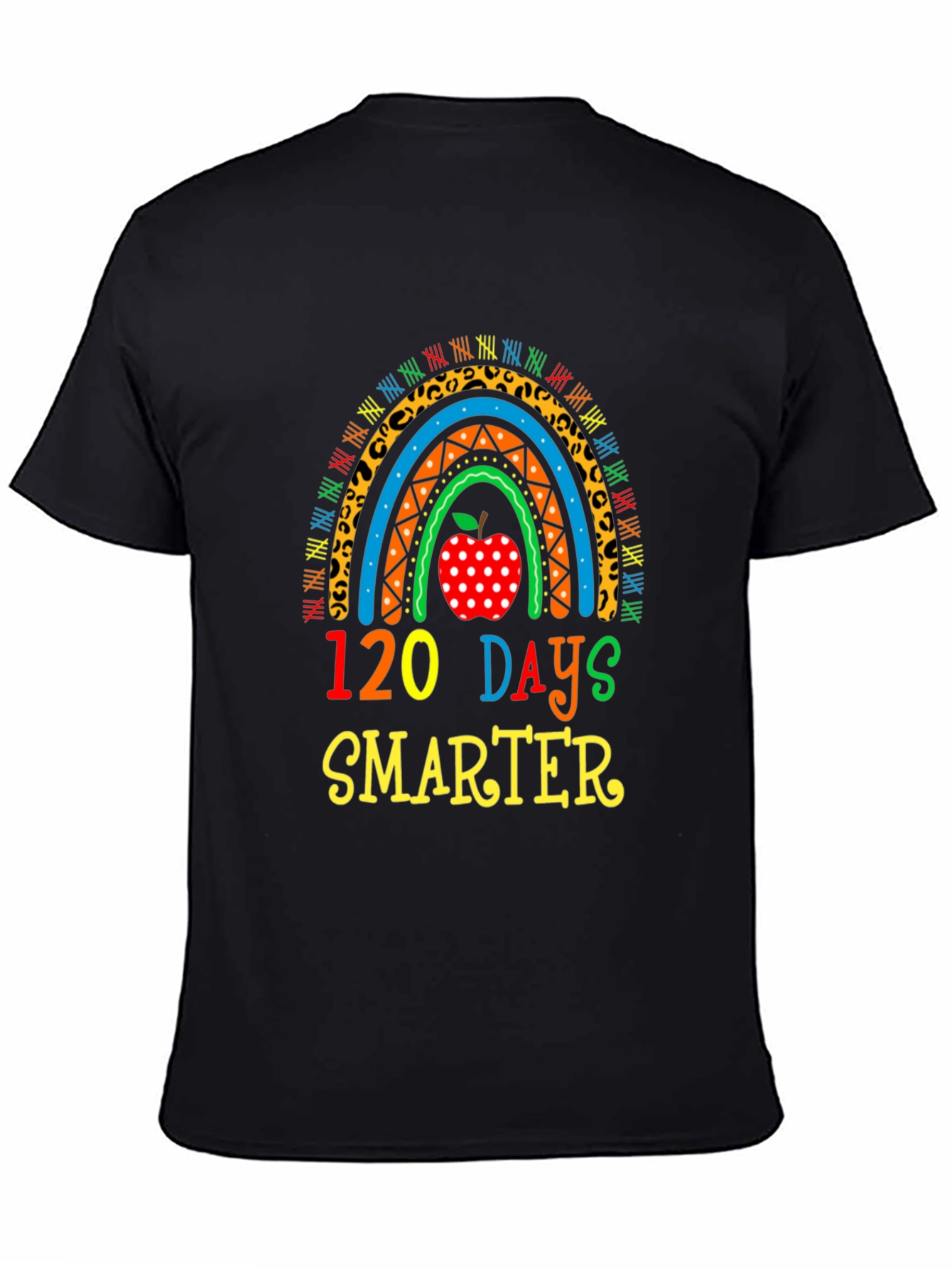 120 Days Smarter Teacher Rainbow T-Shirt