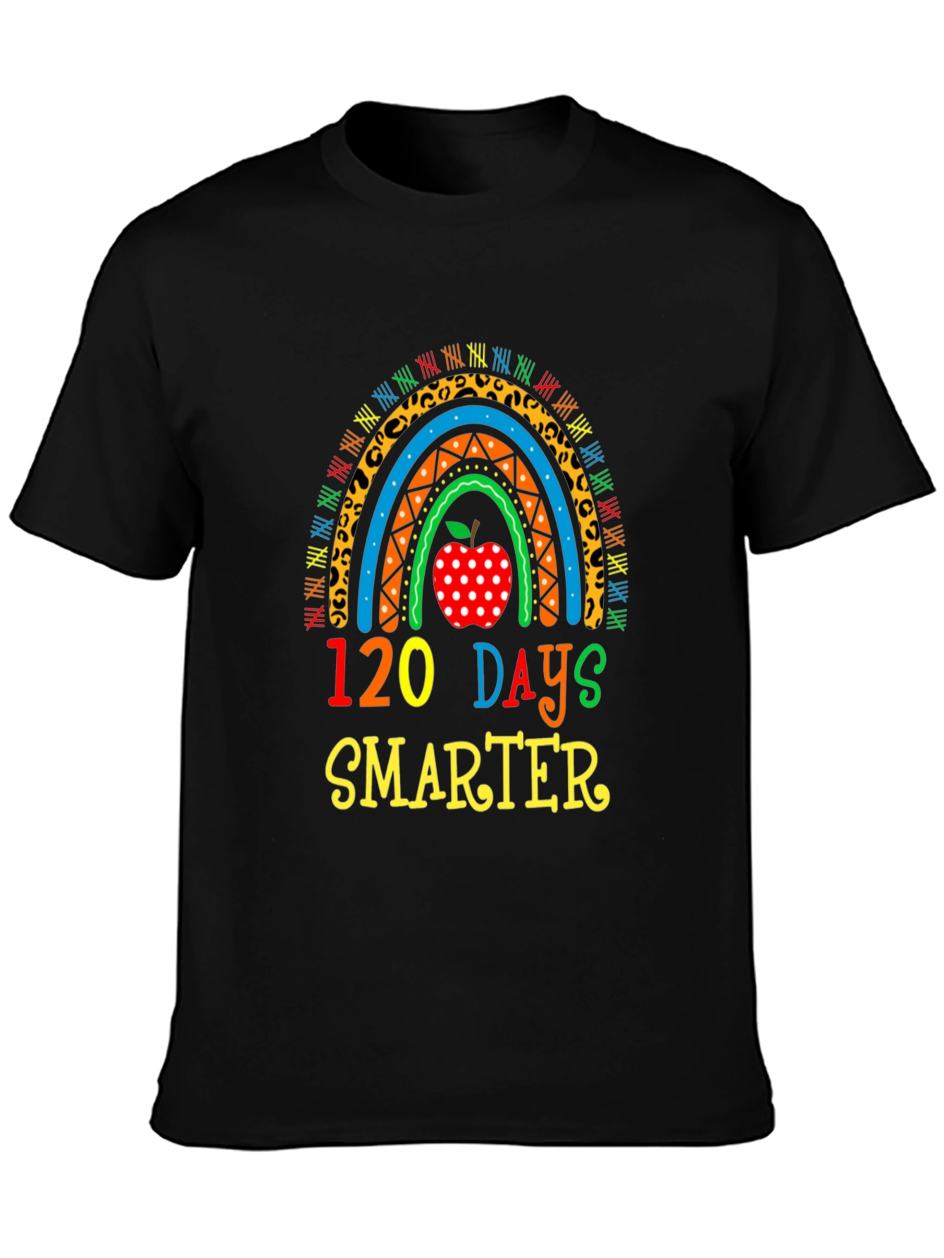120 Days Smarter Teacher Rainbow T-Shirt