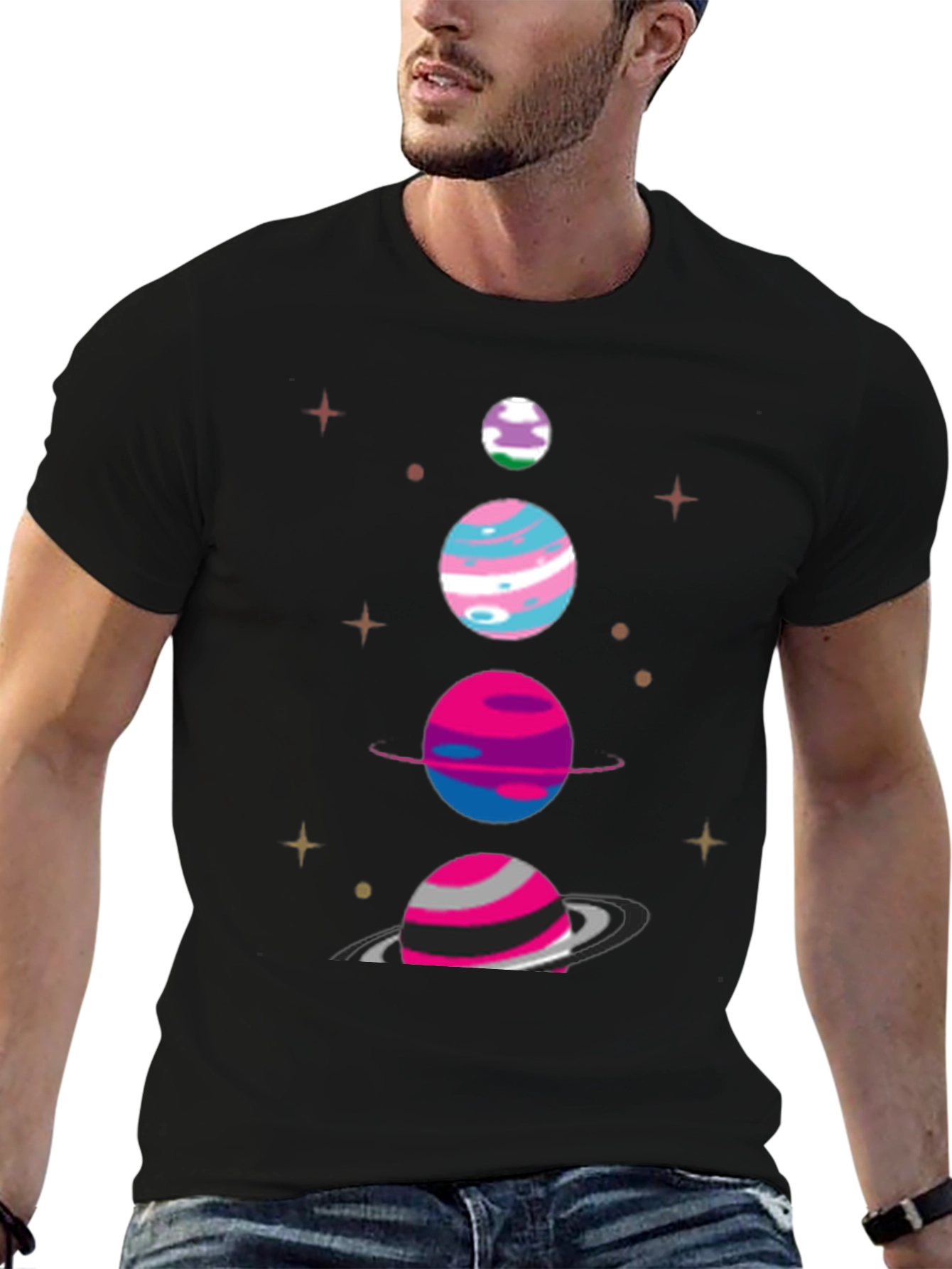 Cosmic Pride T-Shirt - Planets Galaxy LGBTQ
