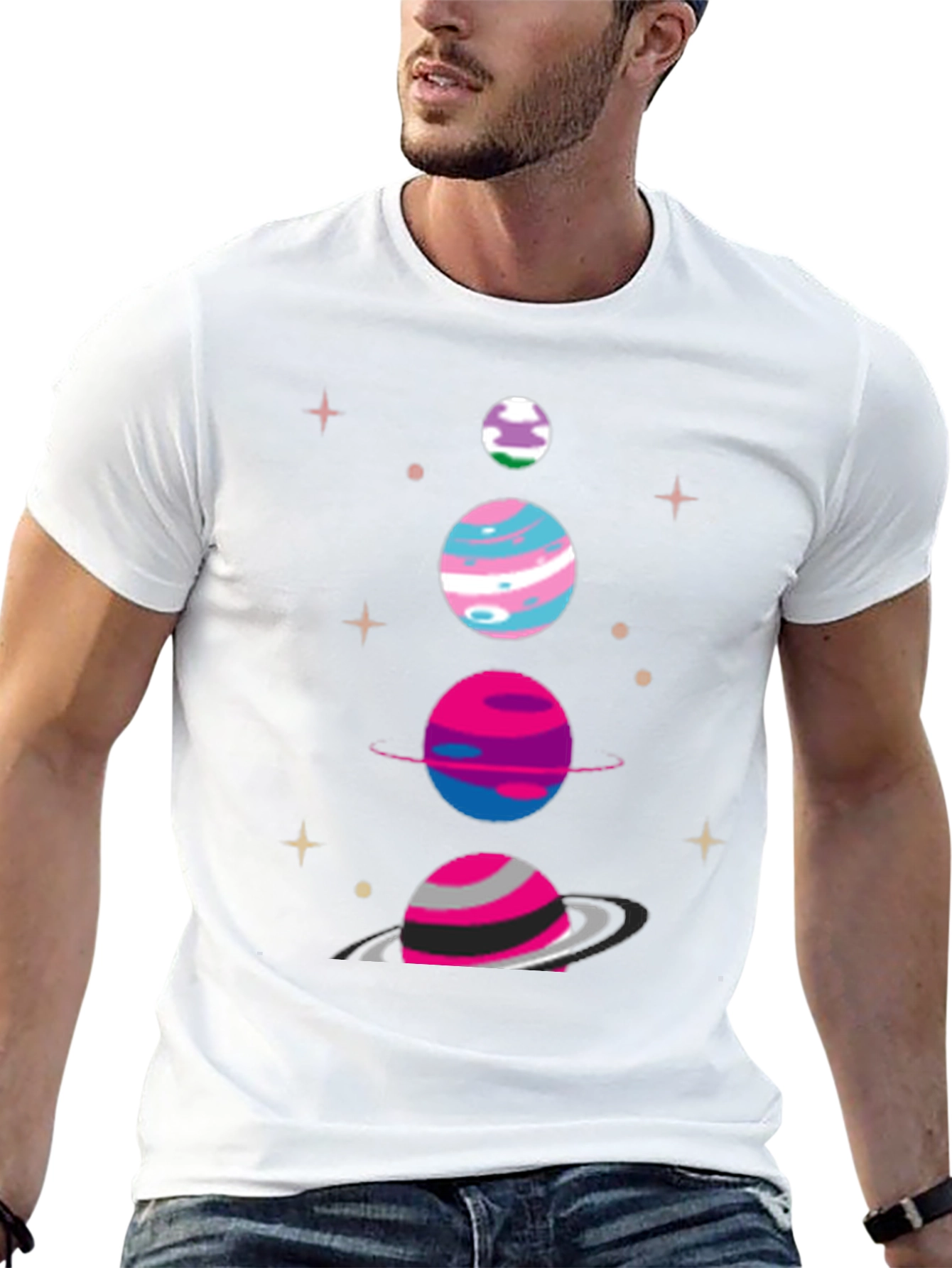 Cosmic Pride T-Shirt - Planets Galaxy LGBTQ