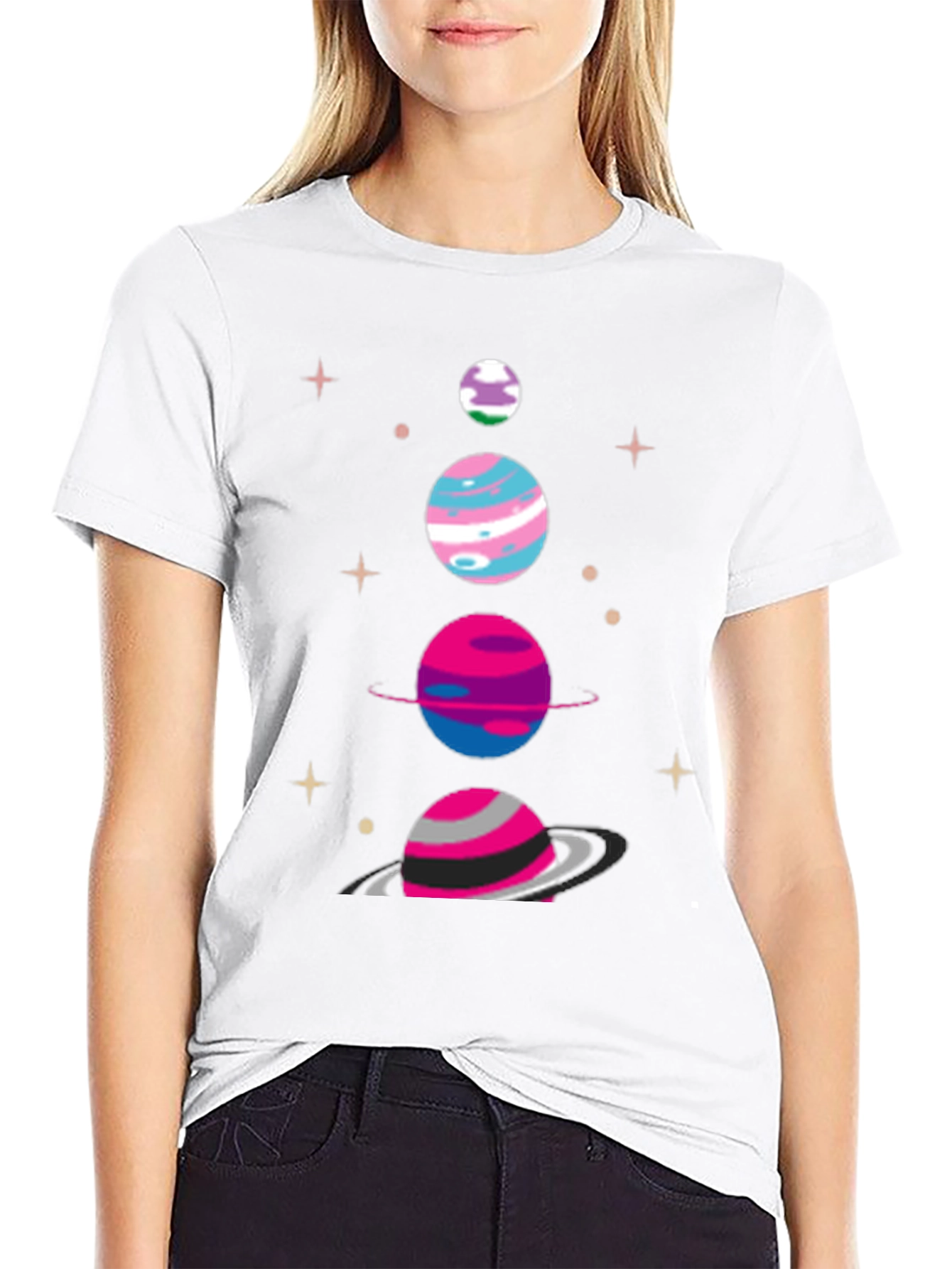 Cosmic Pride T-Shirt - Planets Galaxy LGBTQ