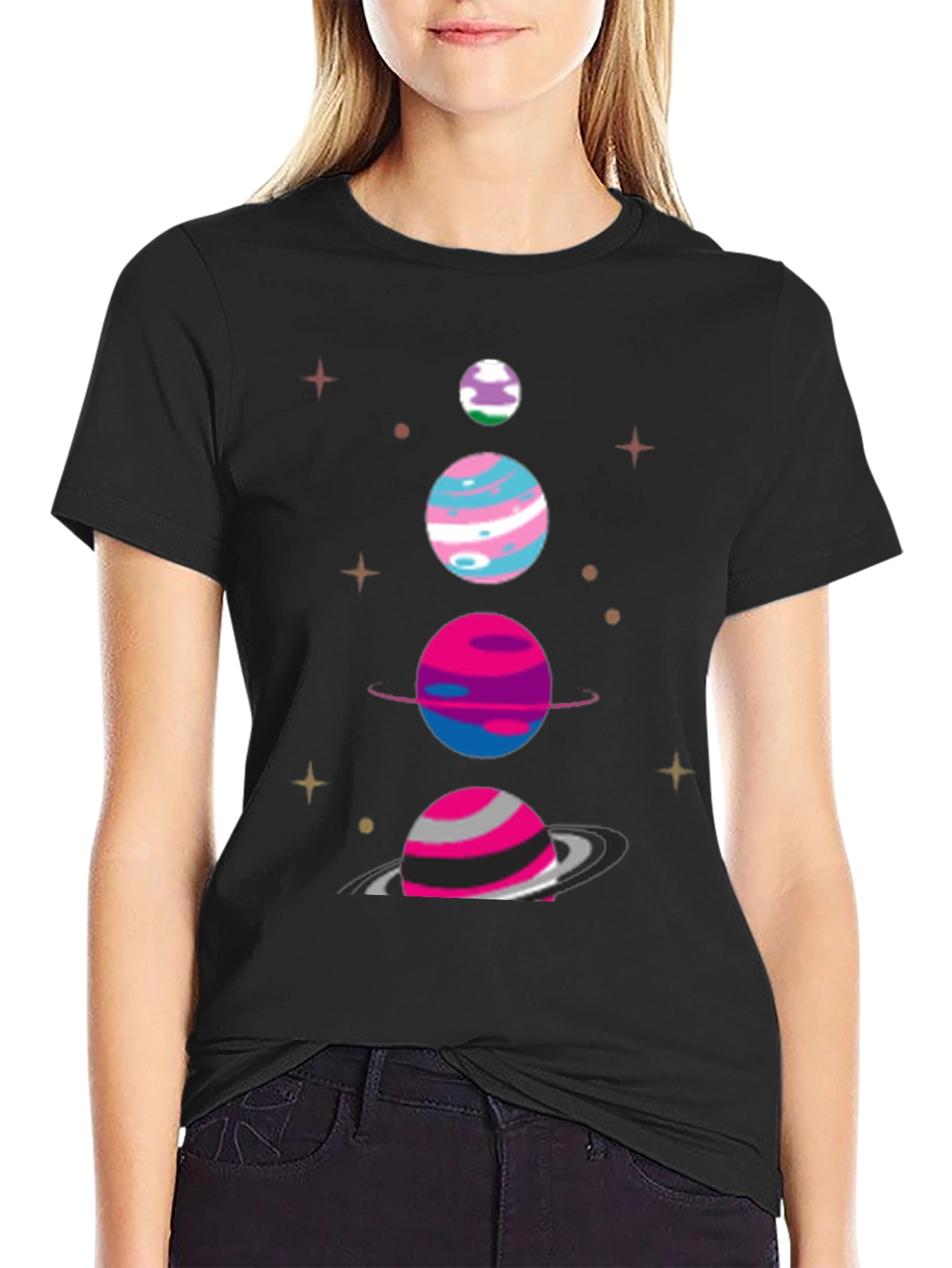 Cosmic Pride T-Shirt - Planets Galaxy LGBTQ