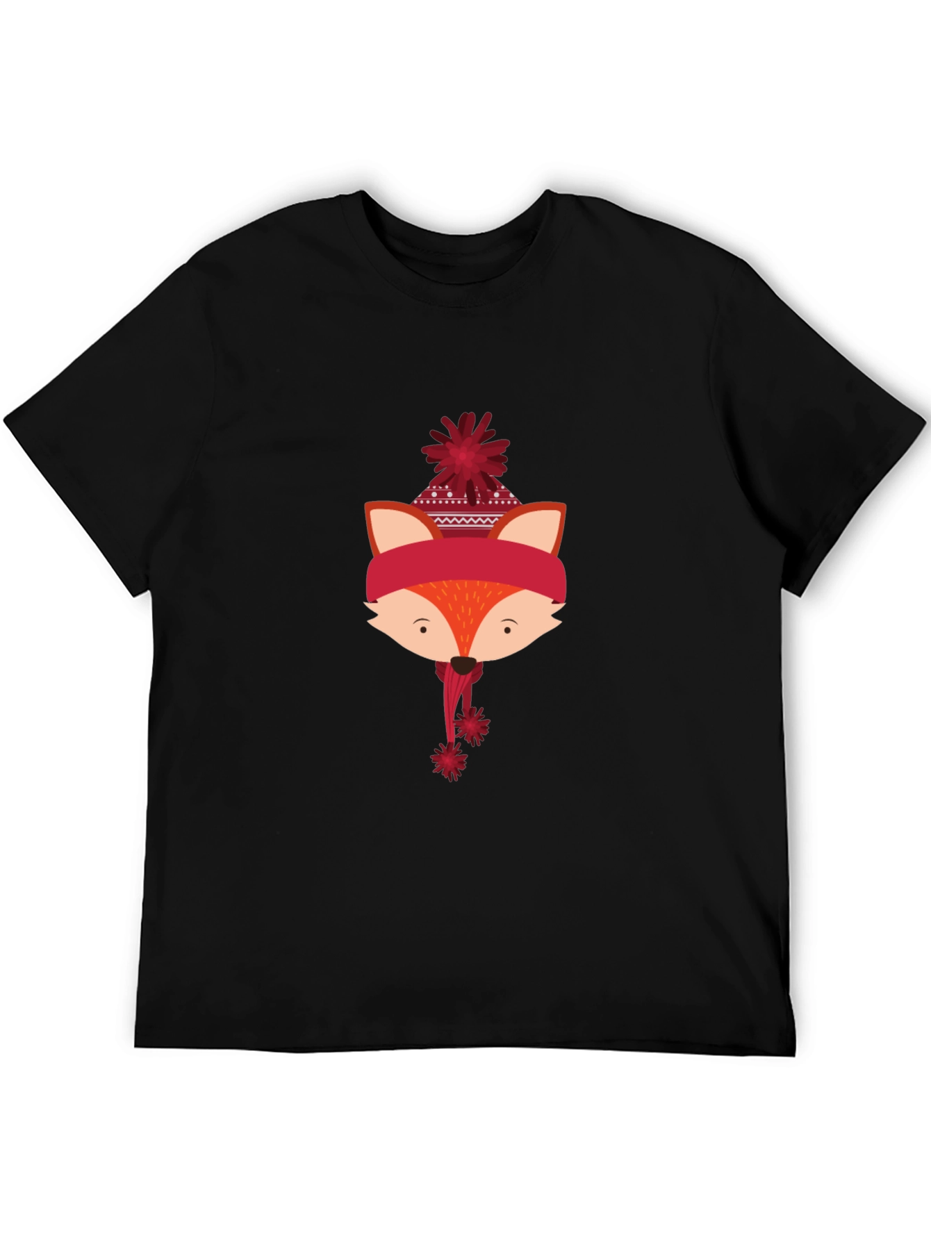 Festive Fox Graphic Tee - Holiday Style