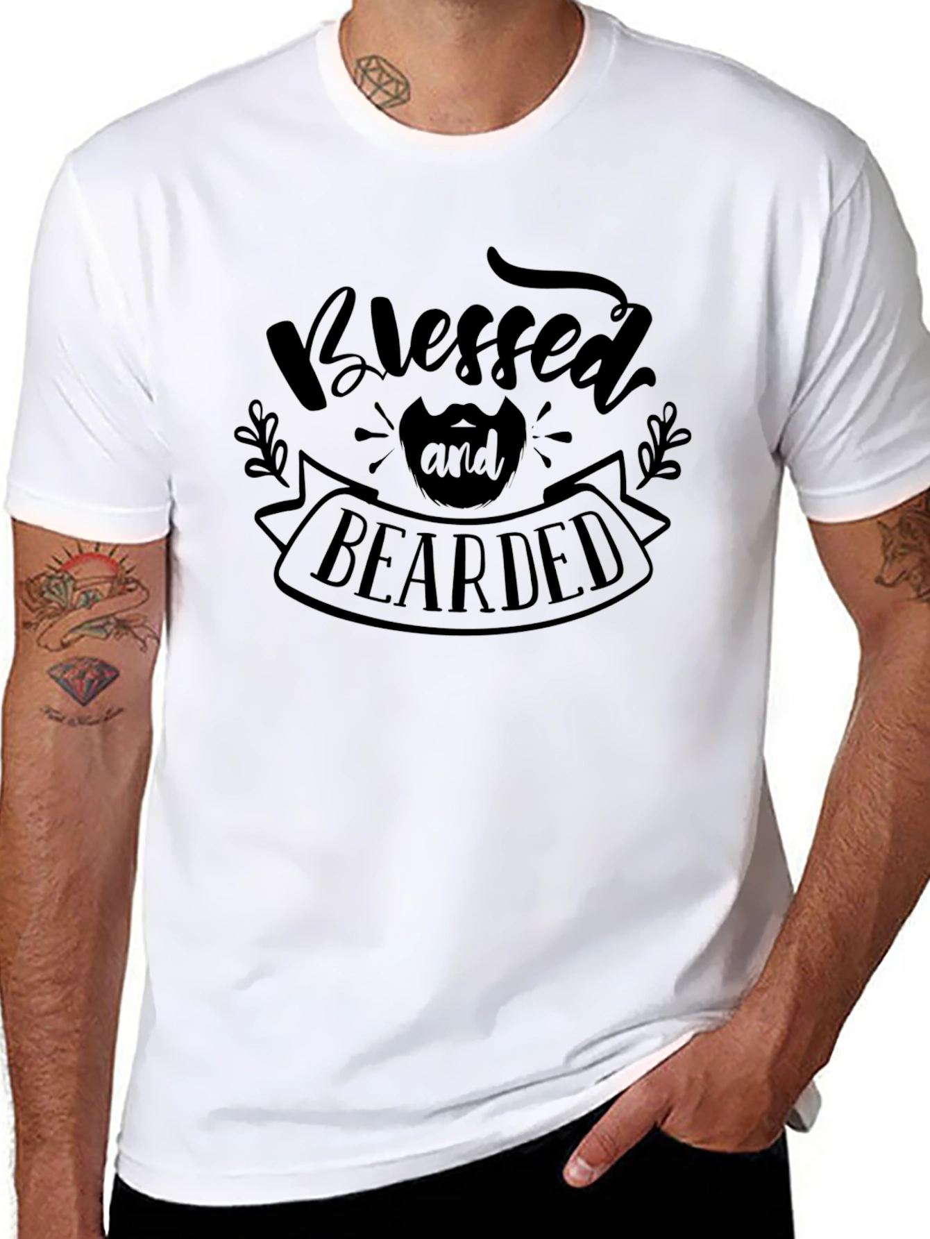 Blessed and Bearded T-Shirt - Mens Graphic Tee