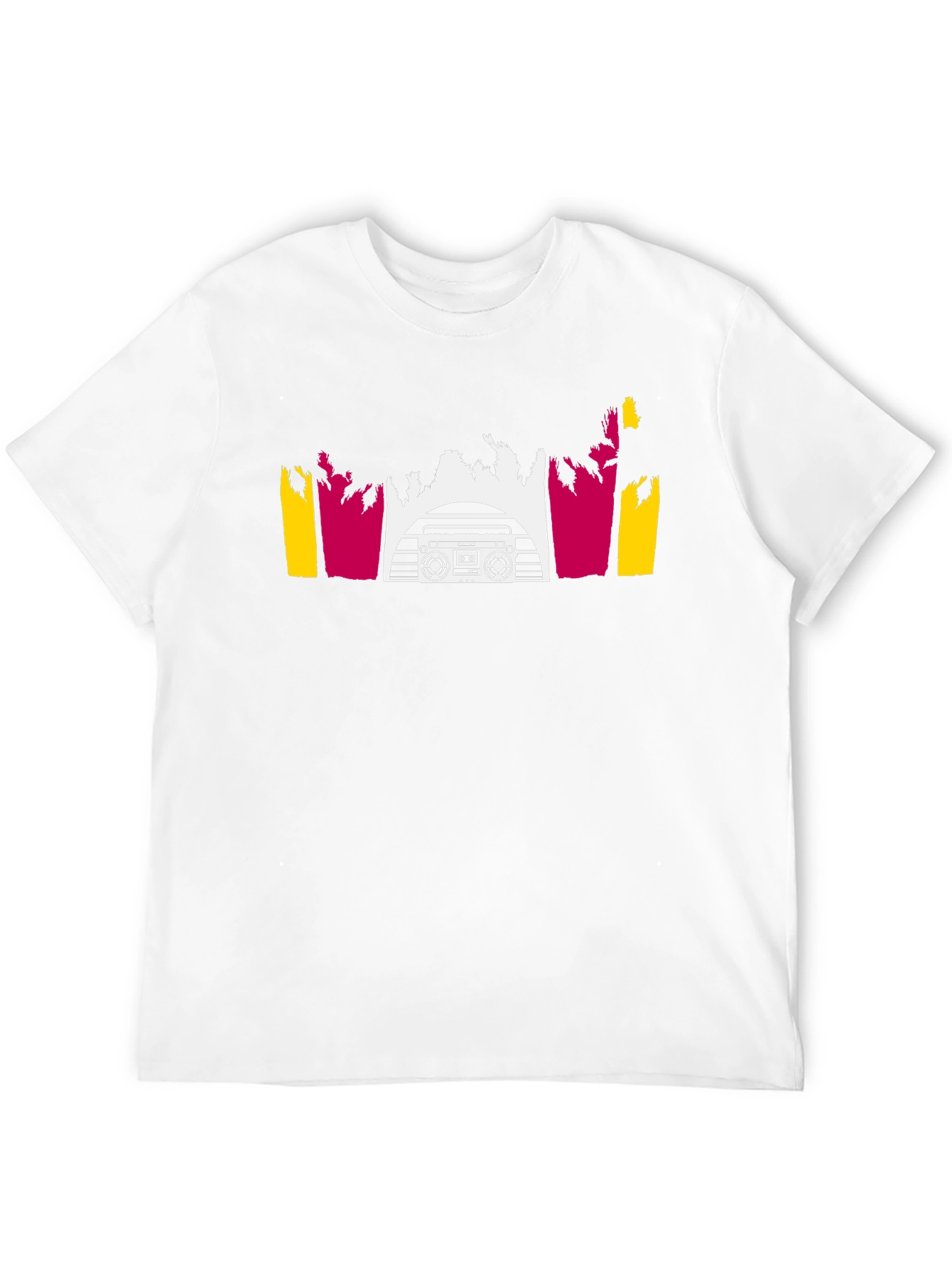 Retro Vibes T-Shirt: Boombox & Palm Design