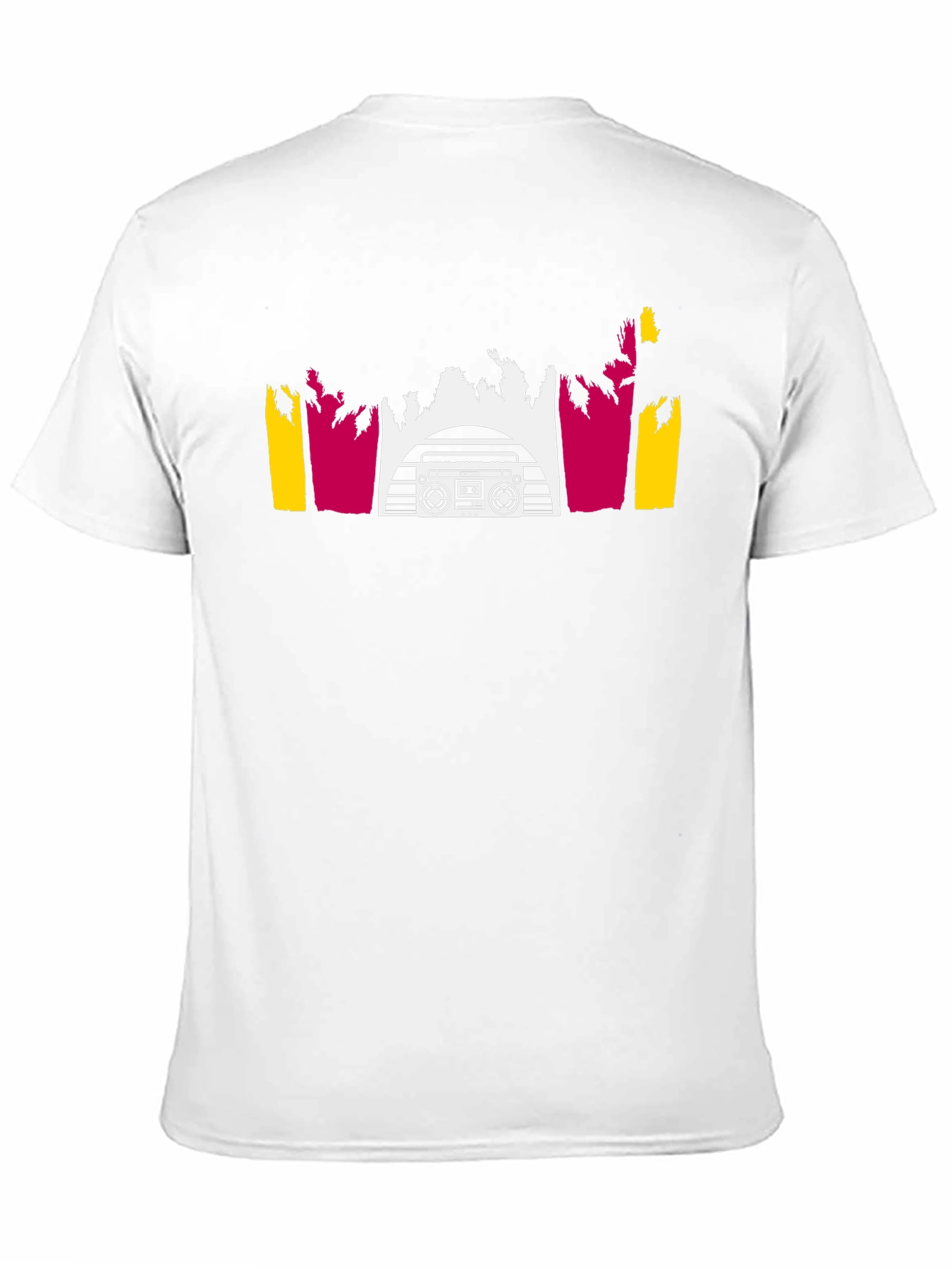 Retro Vibes T-Shirt: Boombox & Palm Design