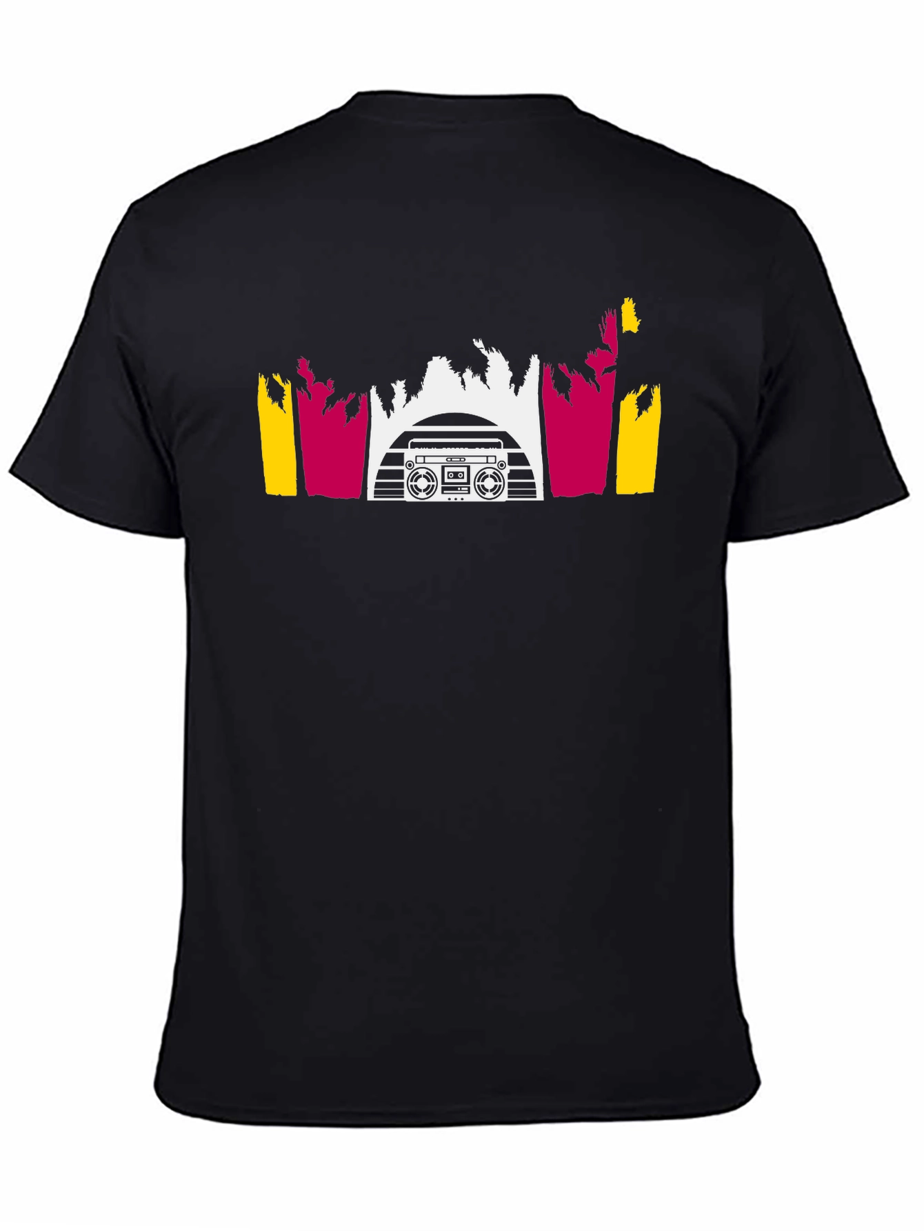 Retro Vibes T-Shirt: Boombox & Palm Design