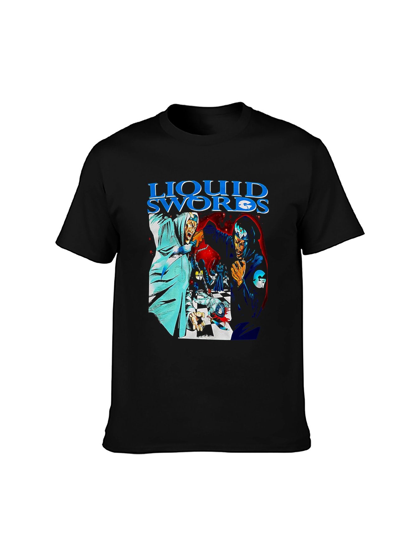 Liquid Swords Hip-Hop Graphic T-Shirt - 100% Cotton, Retro Comic Tee for Music Enthusiasts & Streetwear Lovers