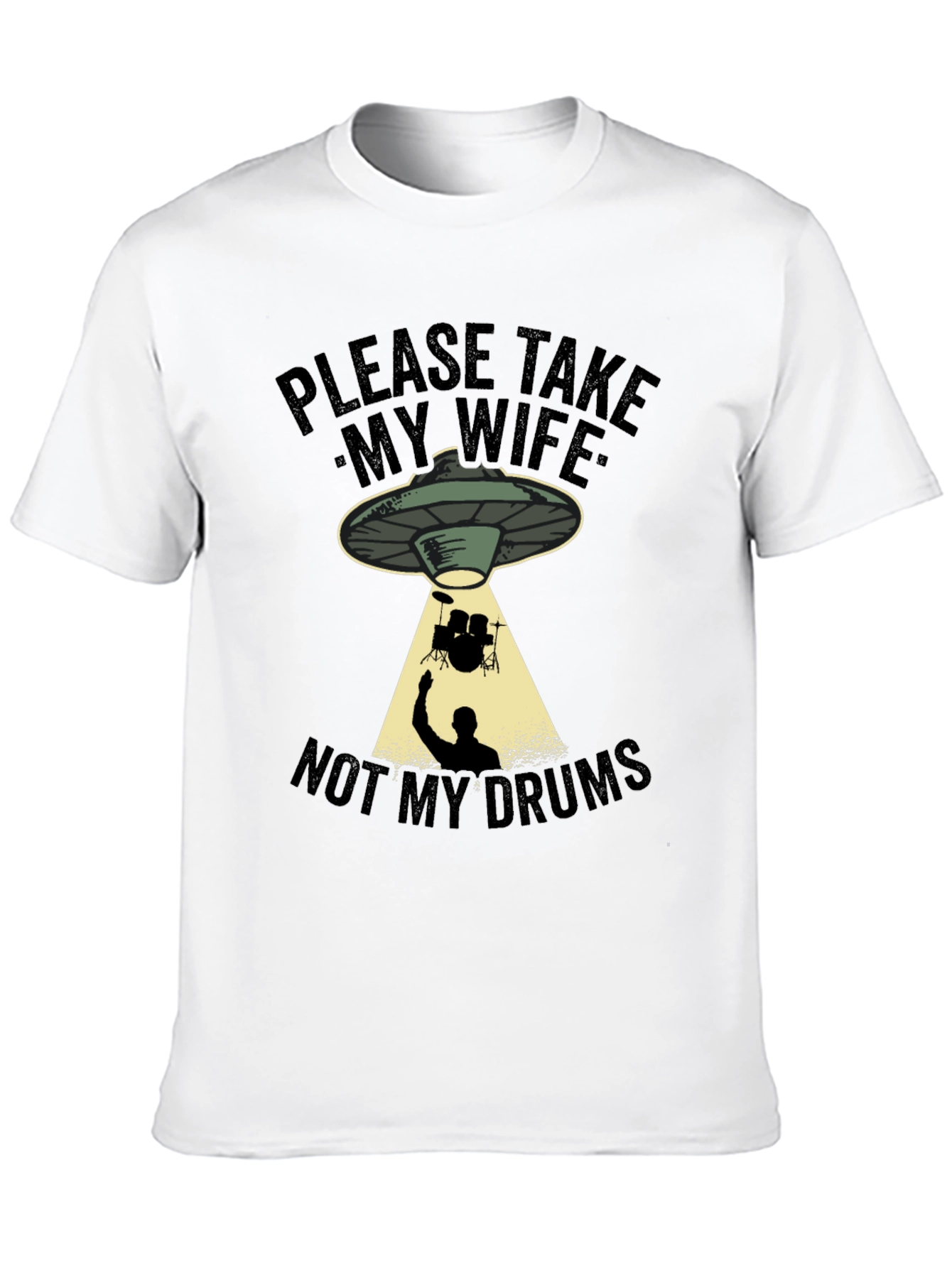 Funny Alien Abduction Drums T-Shirt