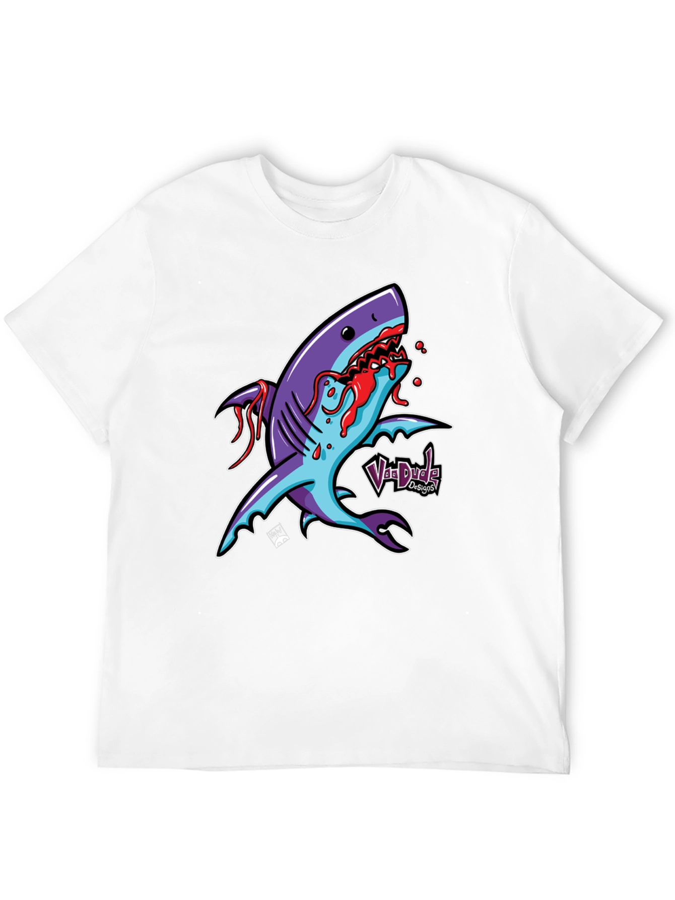Shark Attack Graphic T-Shirt - Bold Cartoon Design